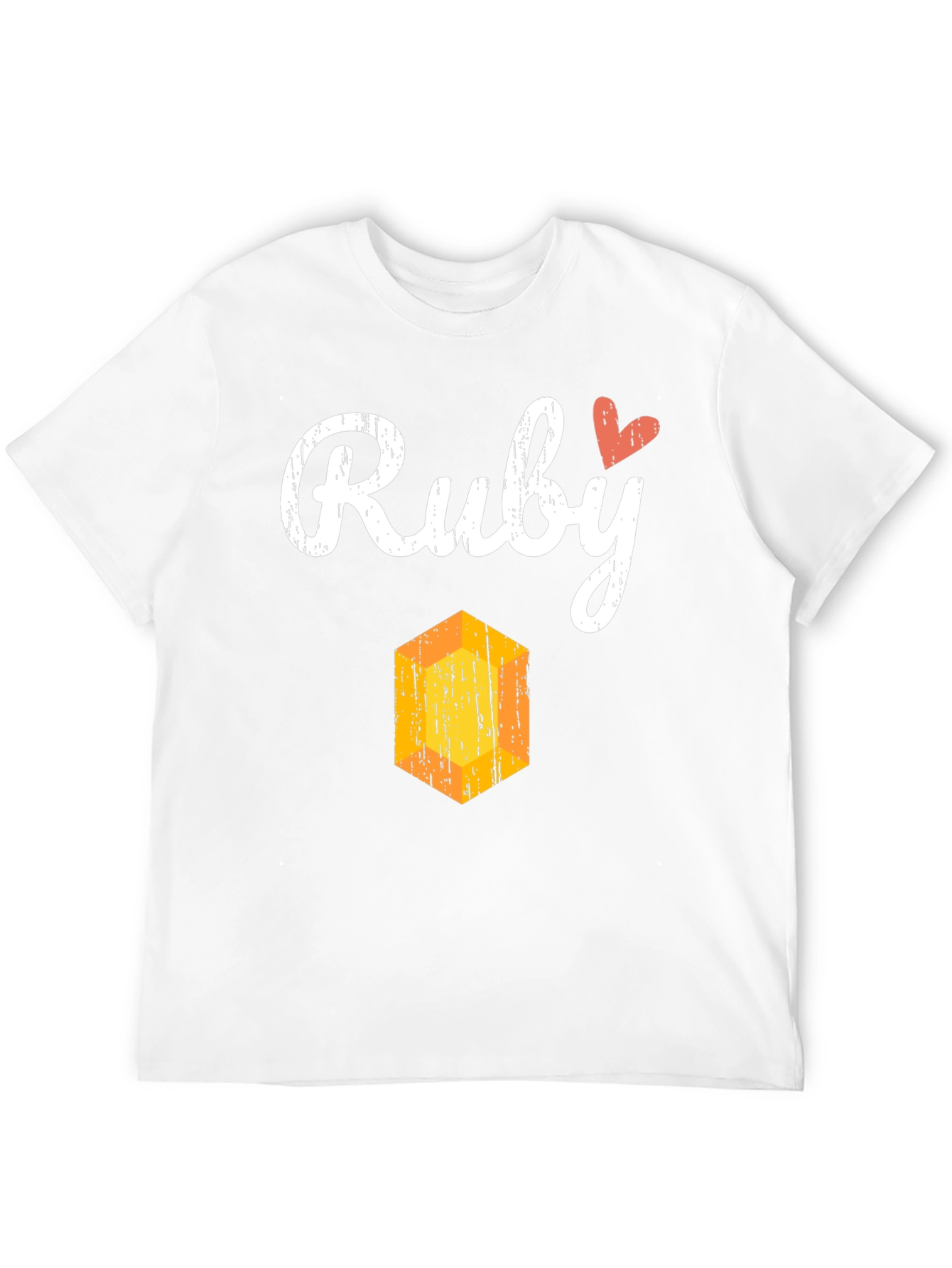 Ruby Heart Graphic Black T-Shirt