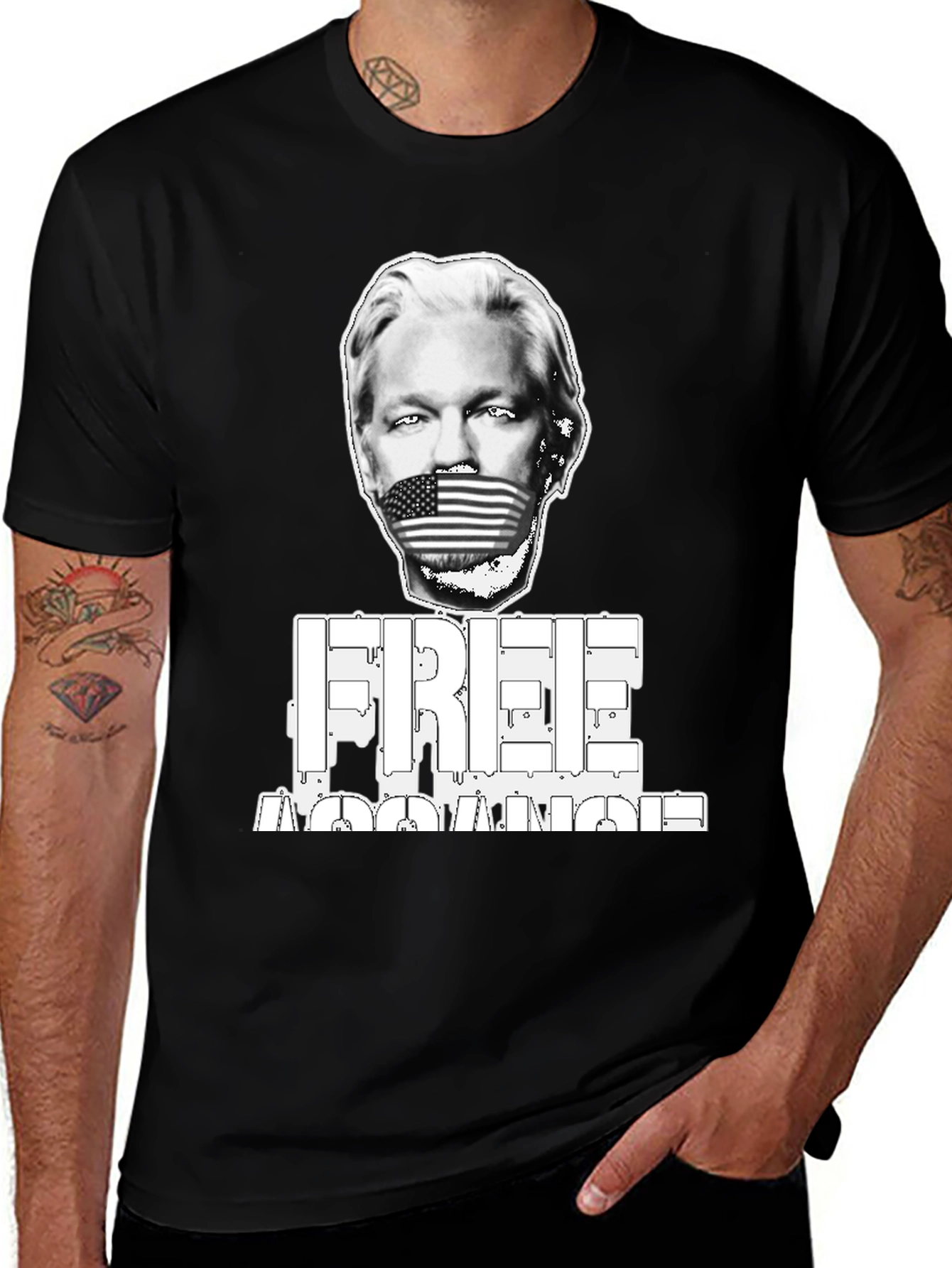 Free Assange Graphic T-Shirt