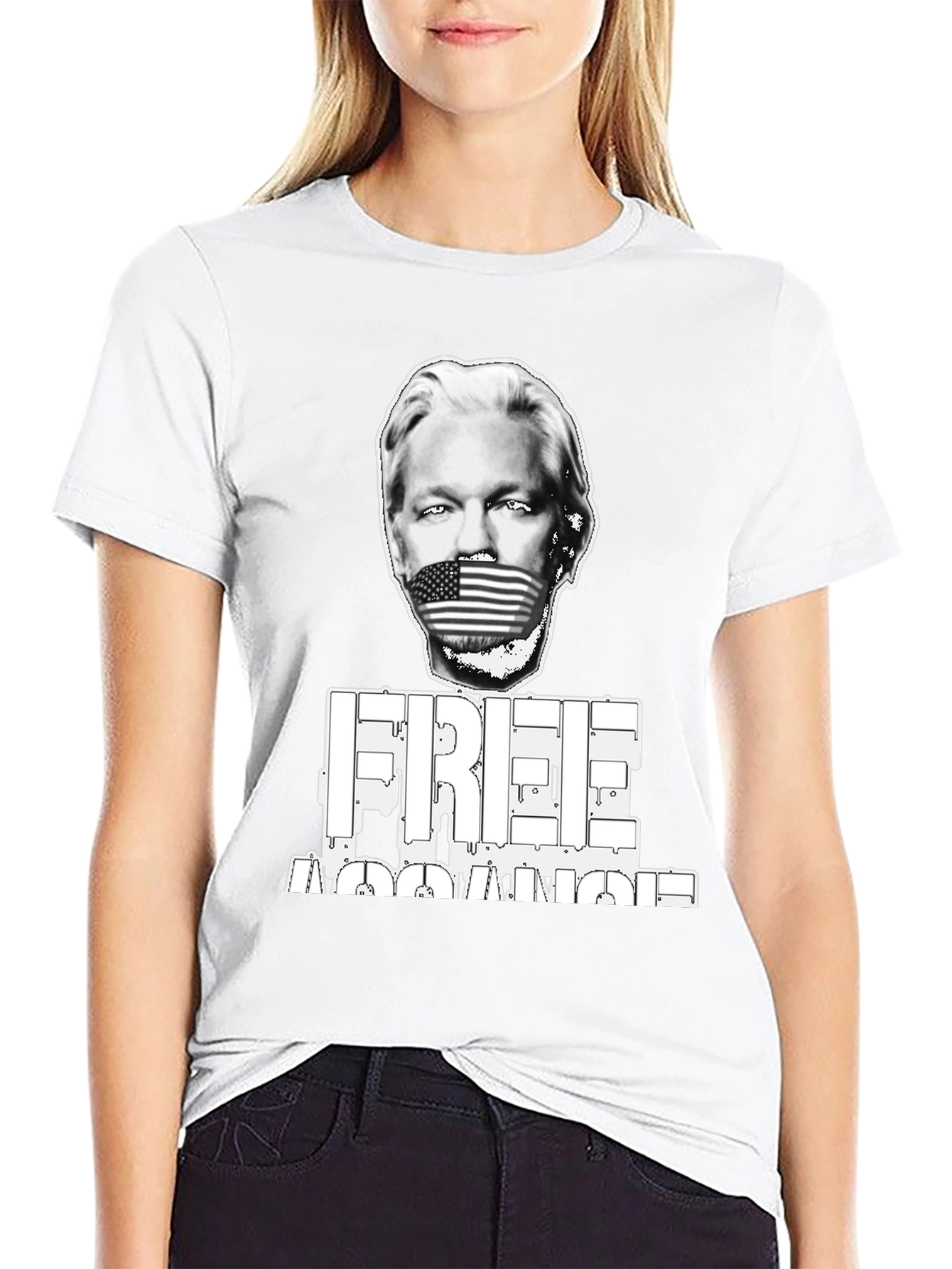 Free Assange Graphic T-Shirt