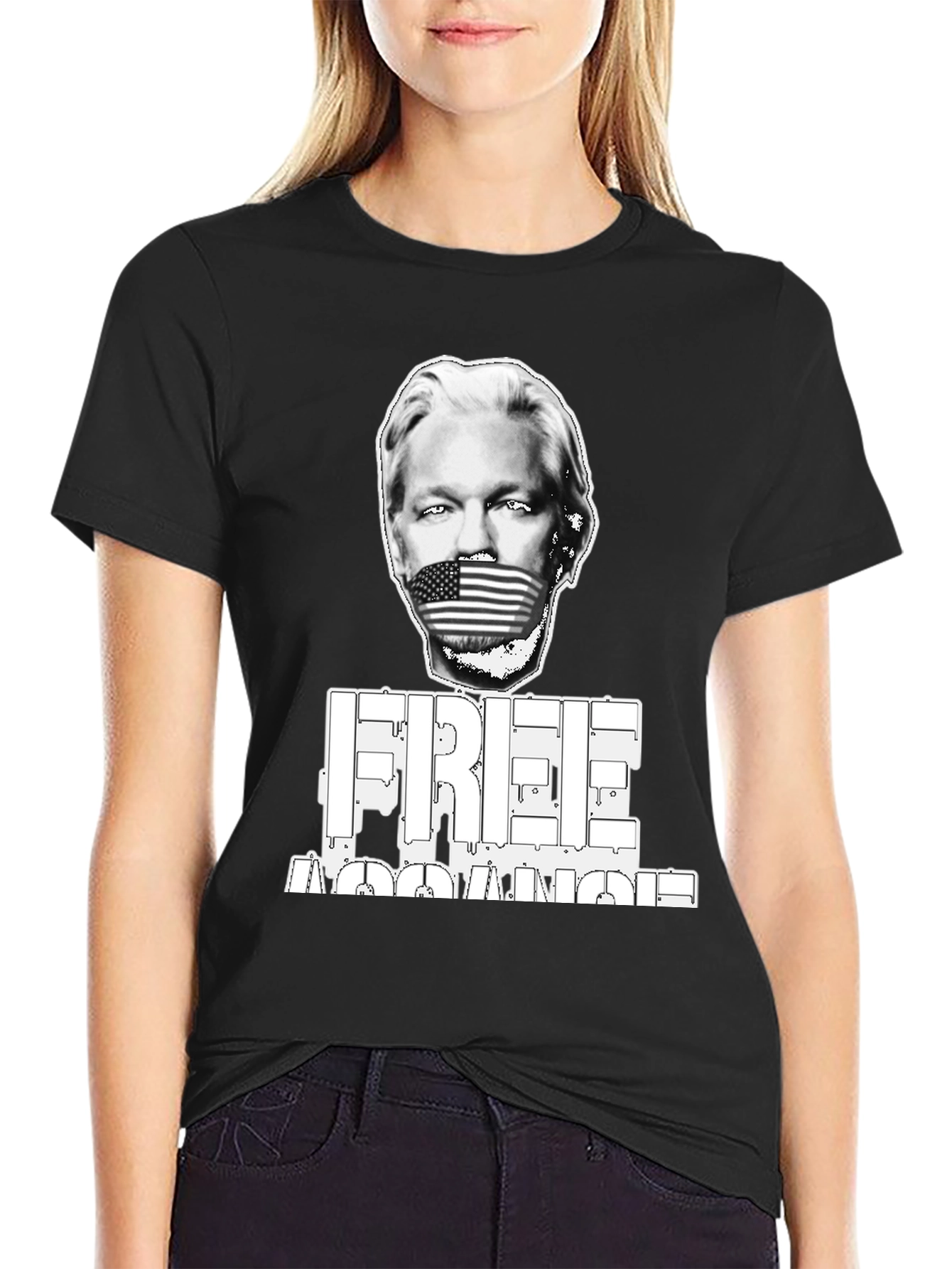 Free Assange Graphic T-Shirt