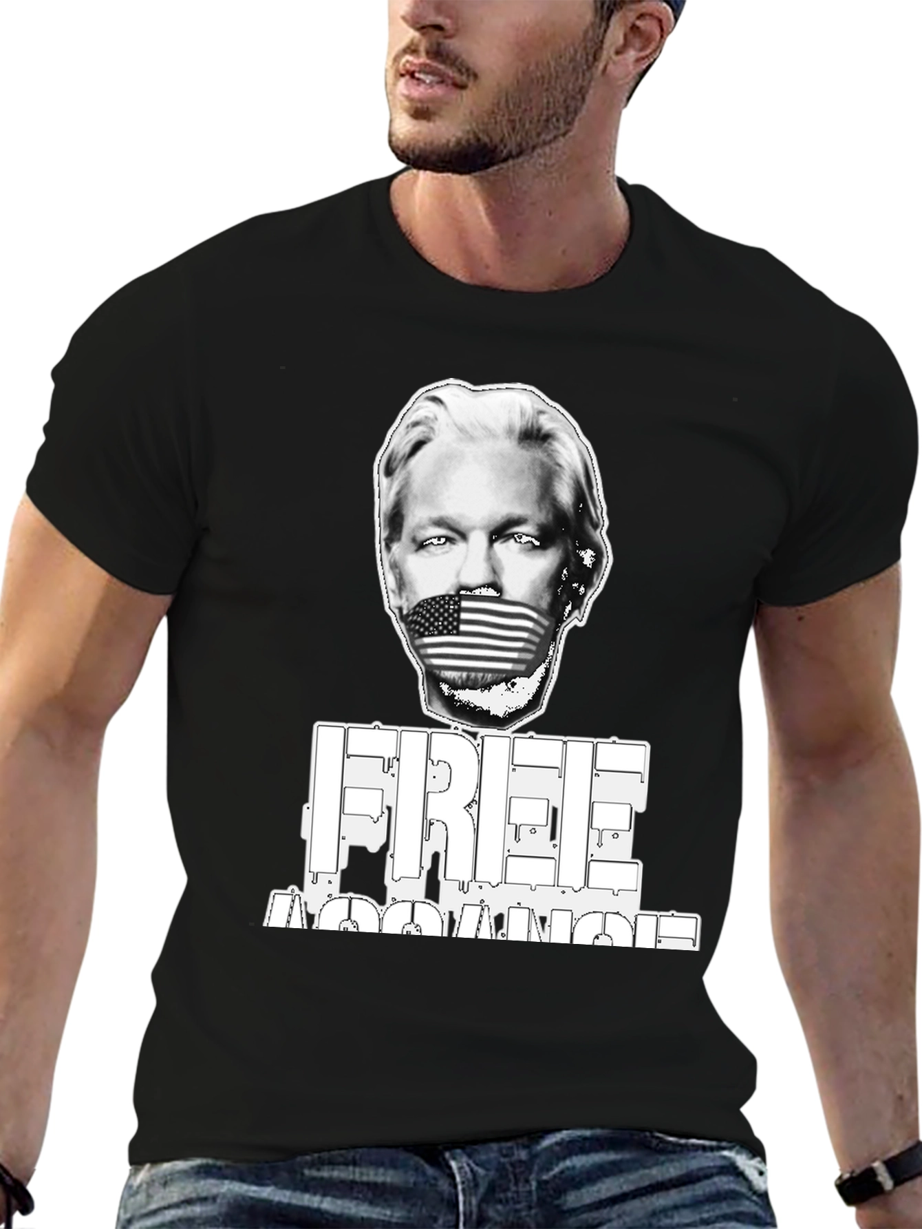 Free Assange Graphic T-Shirt