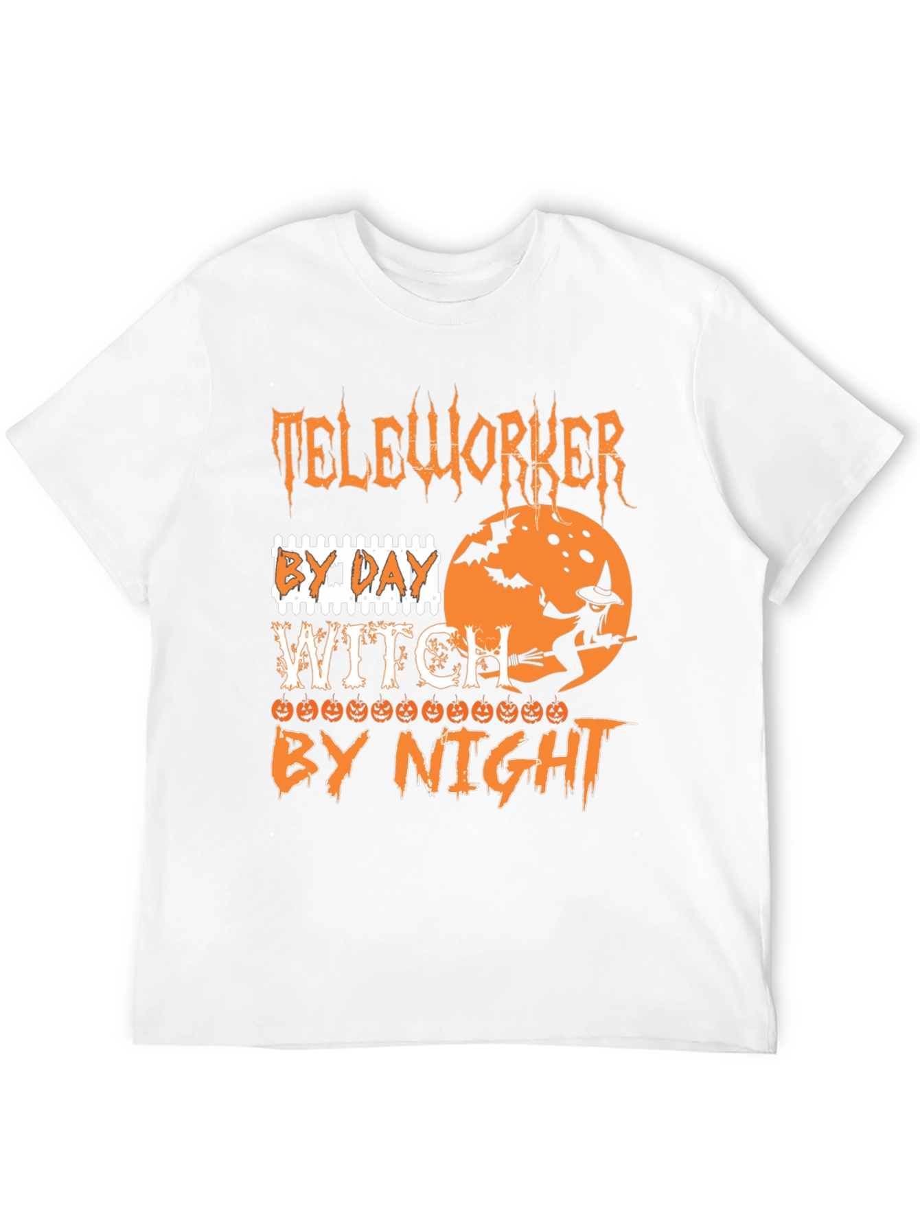 Teleworker Witch Funny Halloween T-Shirt