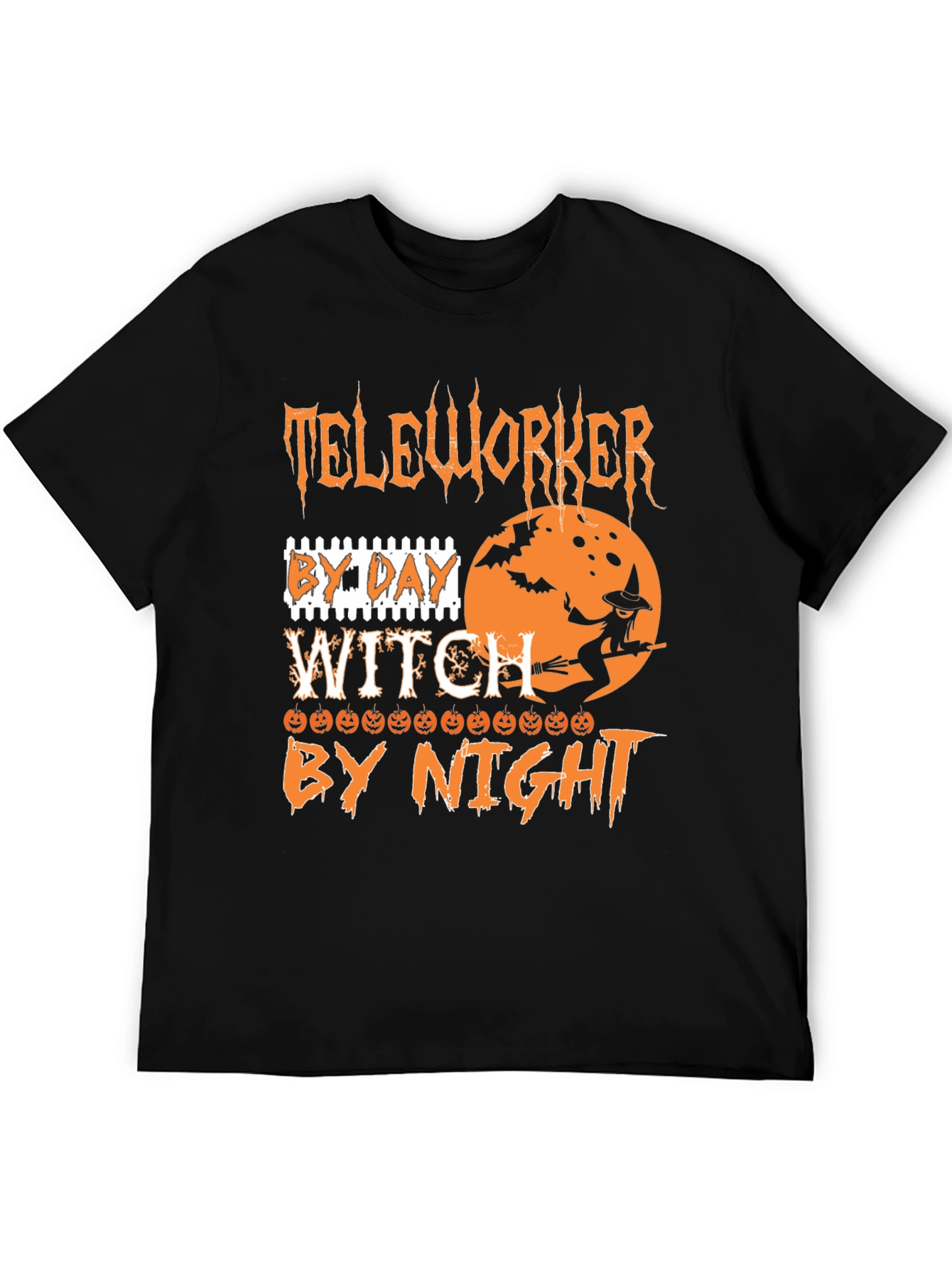 Teleworker Witch Funny Halloween T-Shirt