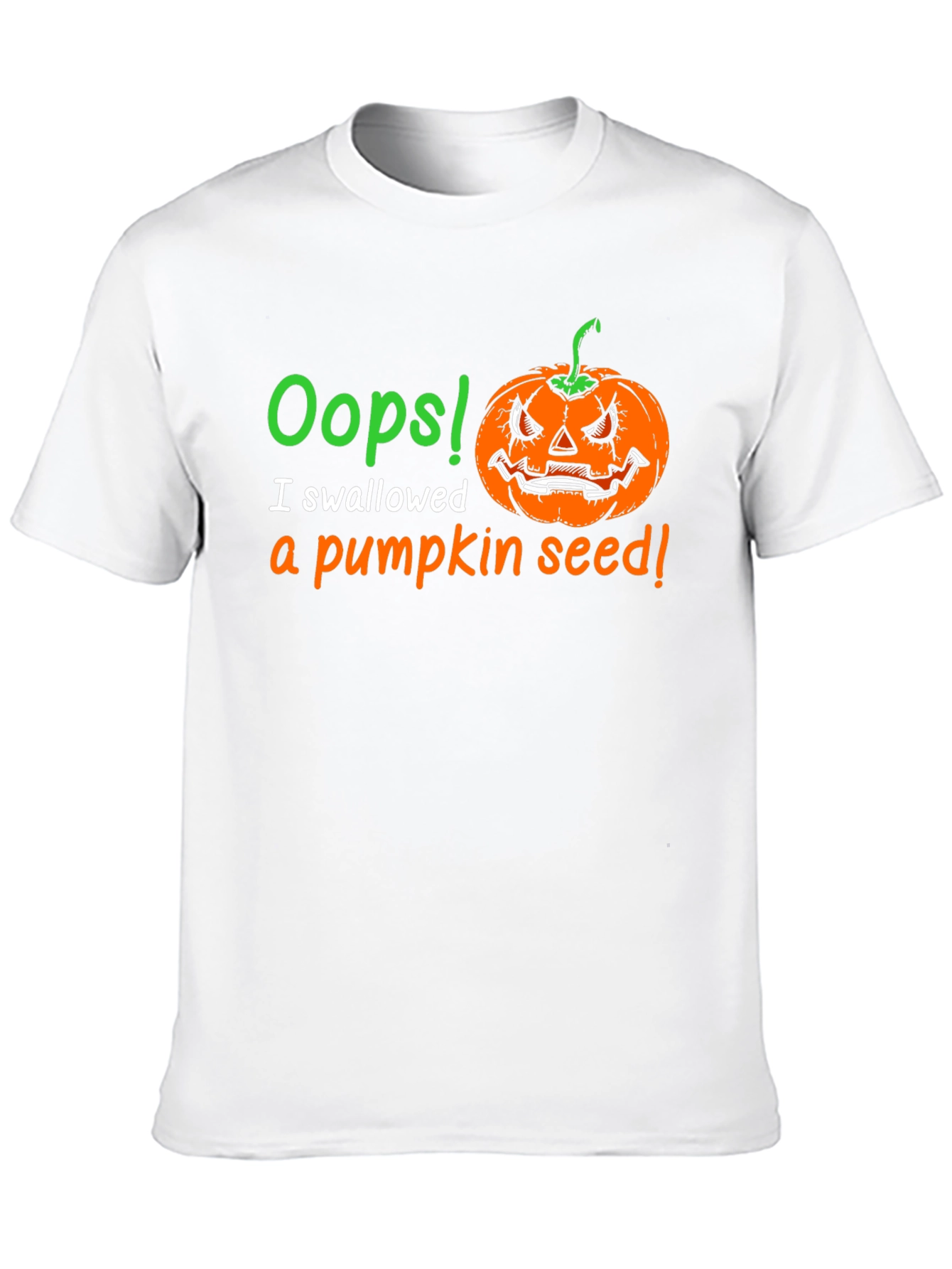 Oops! Pumpkin Seed Graphic Tee - Halloween Fun