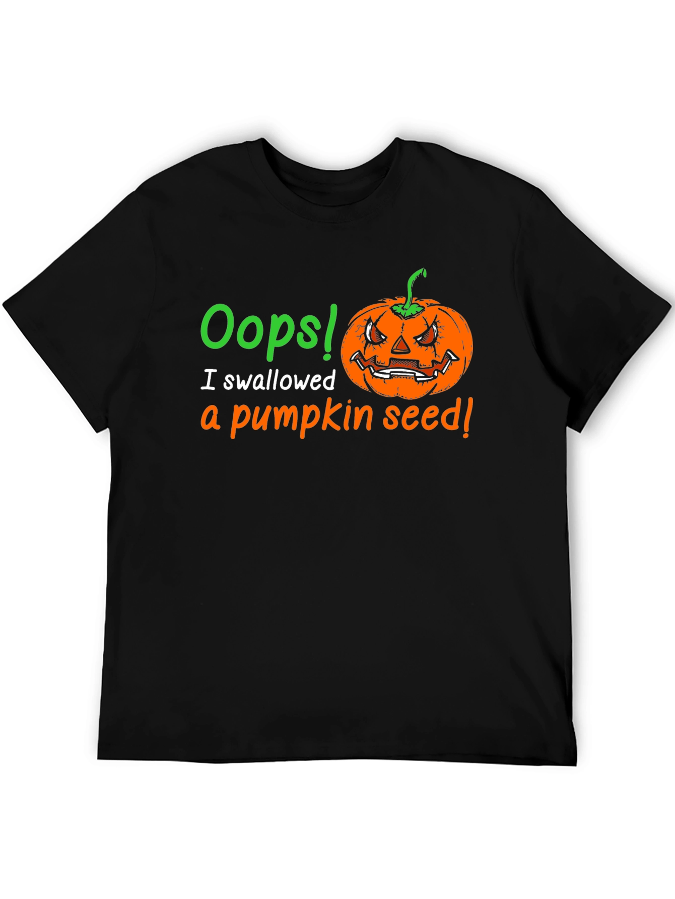 Oops! Pumpkin Seed Graphic Tee - Halloween Fun