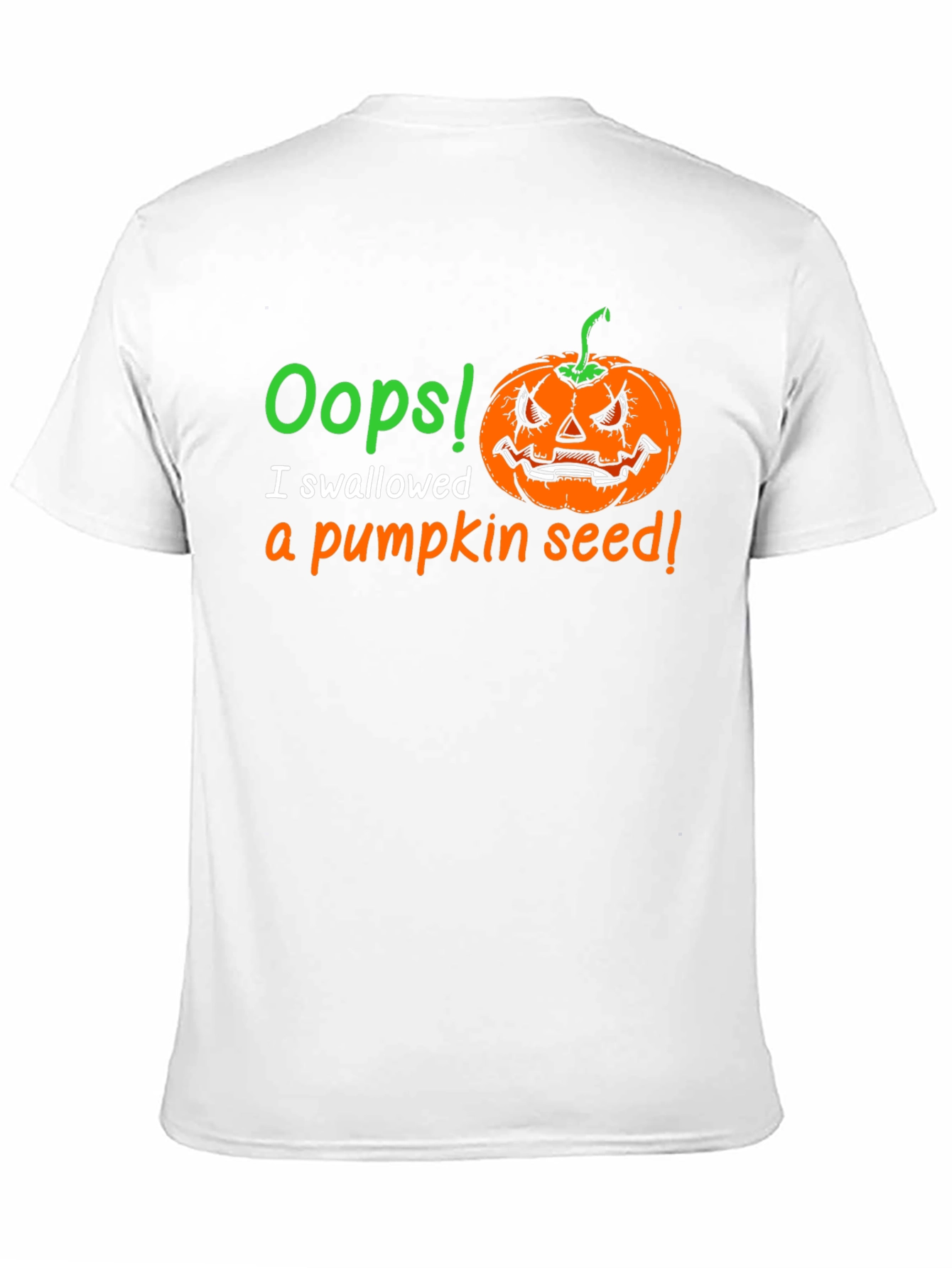 Oops! Pumpkin Seed Graphic Tee - Halloween Fun
