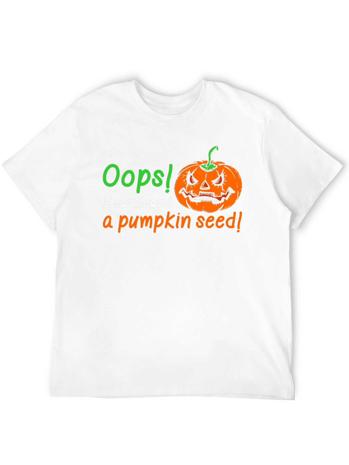 Oops! Pumpkin Seed Graphic Tee - Halloween Fun