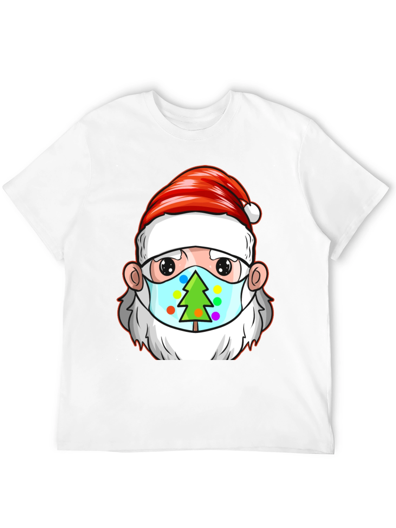 Santa Masked Christmas Tree T-Shirt