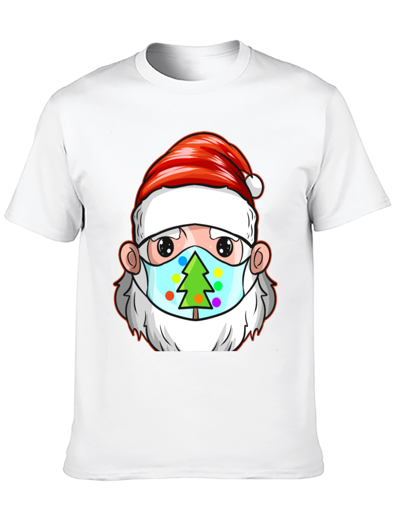 Santa Masked Christmas Tree T-Shirt