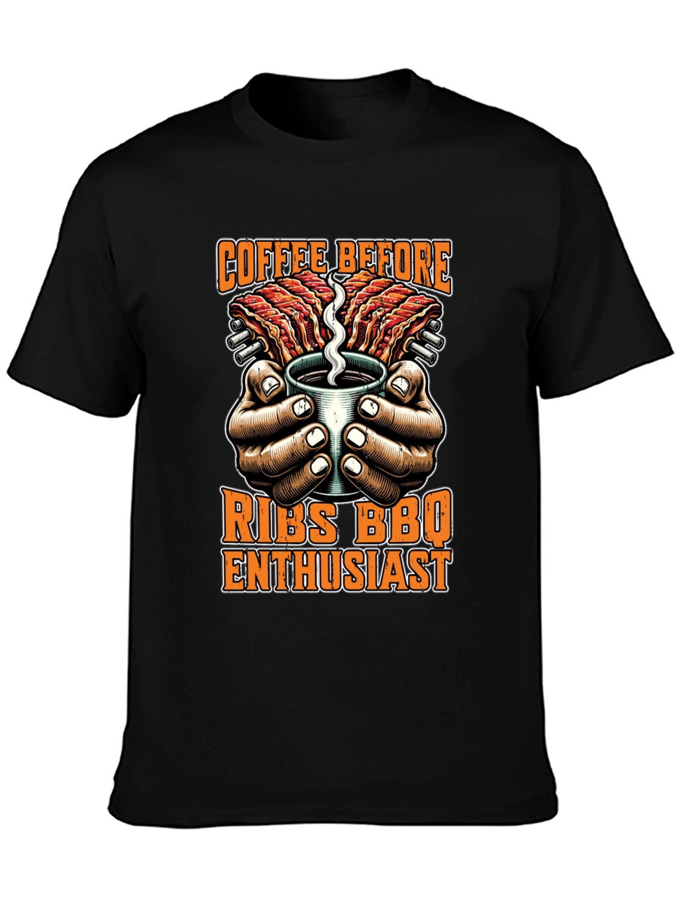 Coffee Before Ribs BBQ Enthusiast T-Shirt
