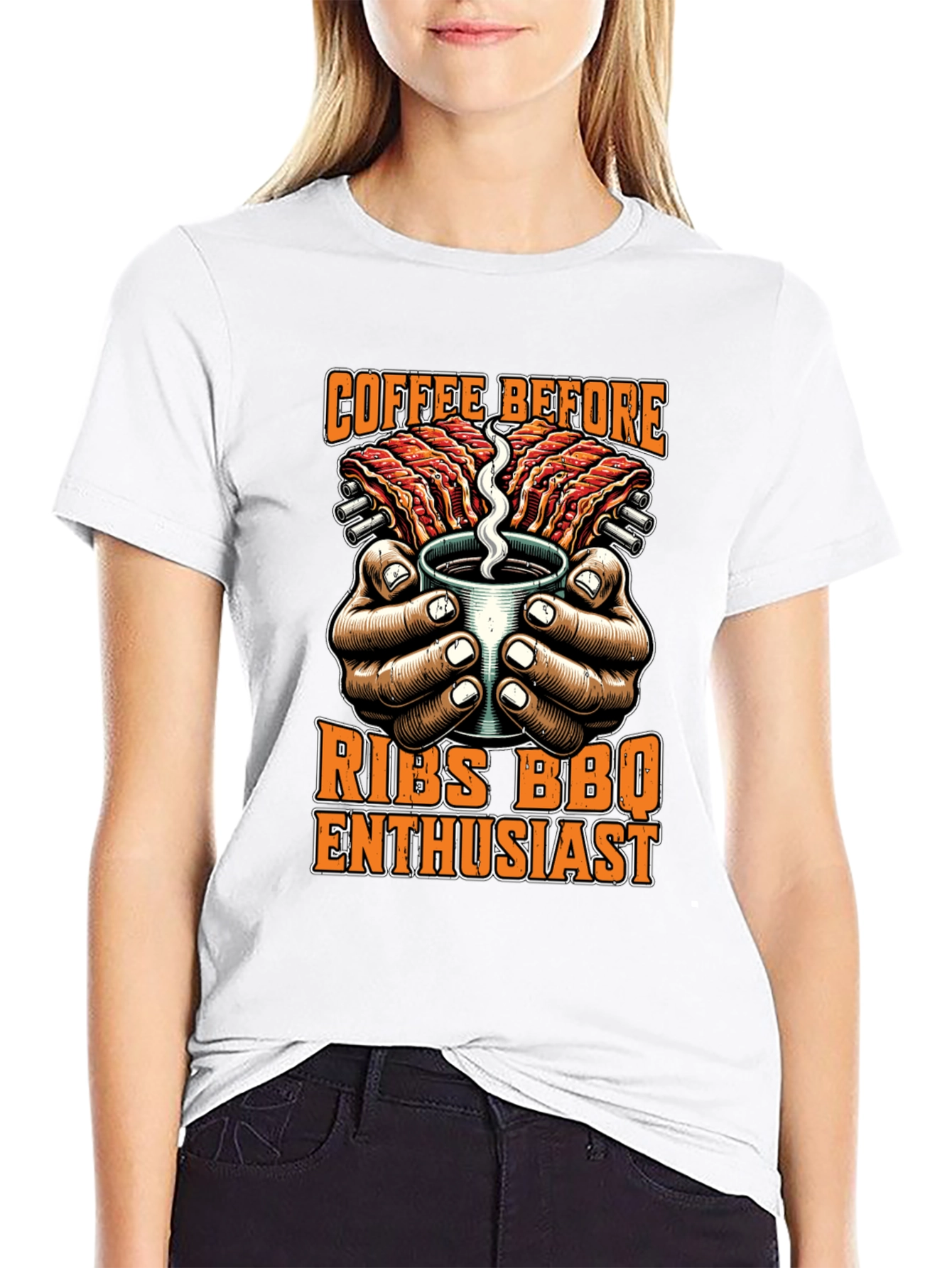 Coffee Before Ribs BBQ Enthusiast T-Shirt