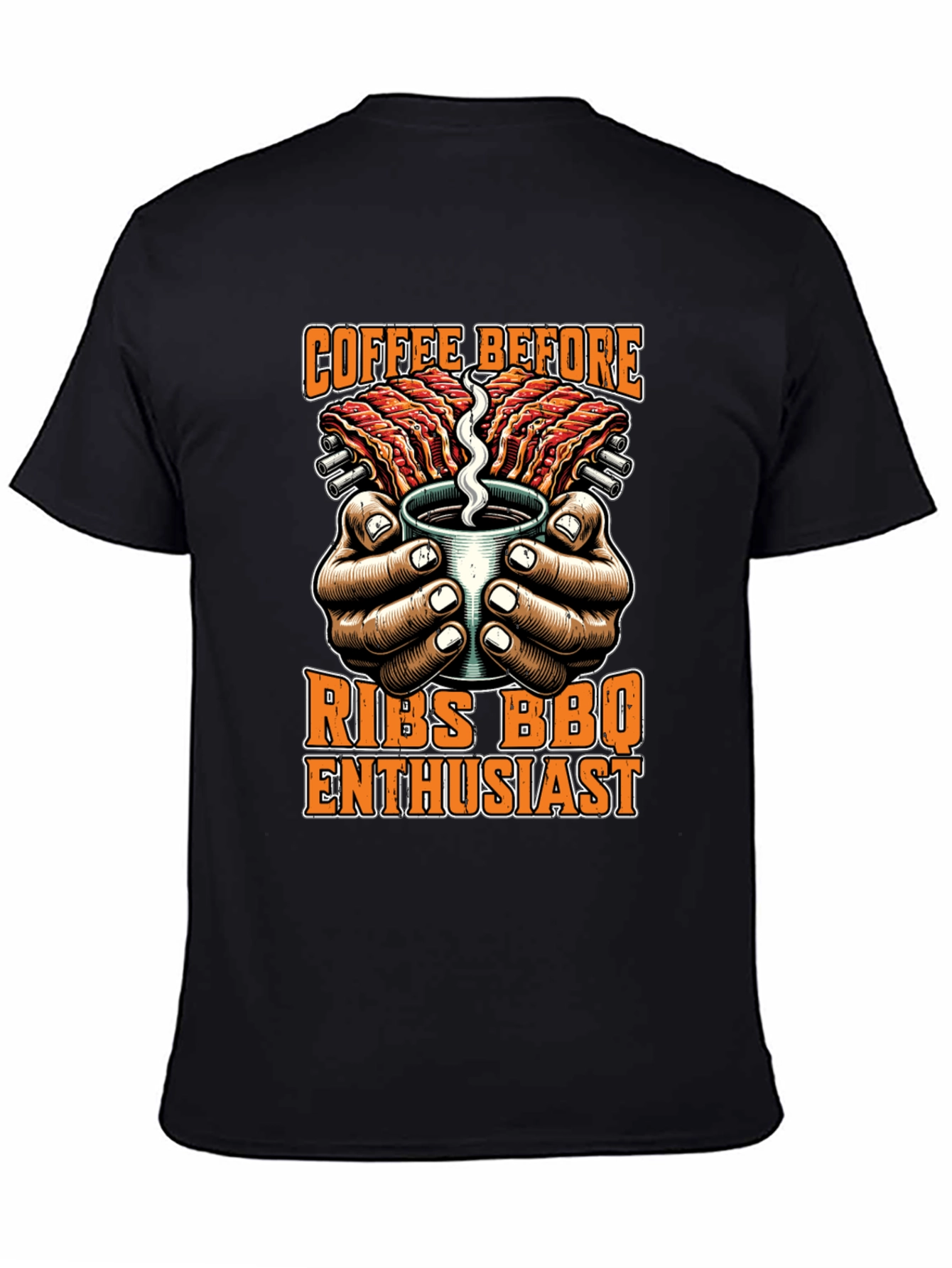 Coffee Before Ribs BBQ Enthusiast T-Shirt