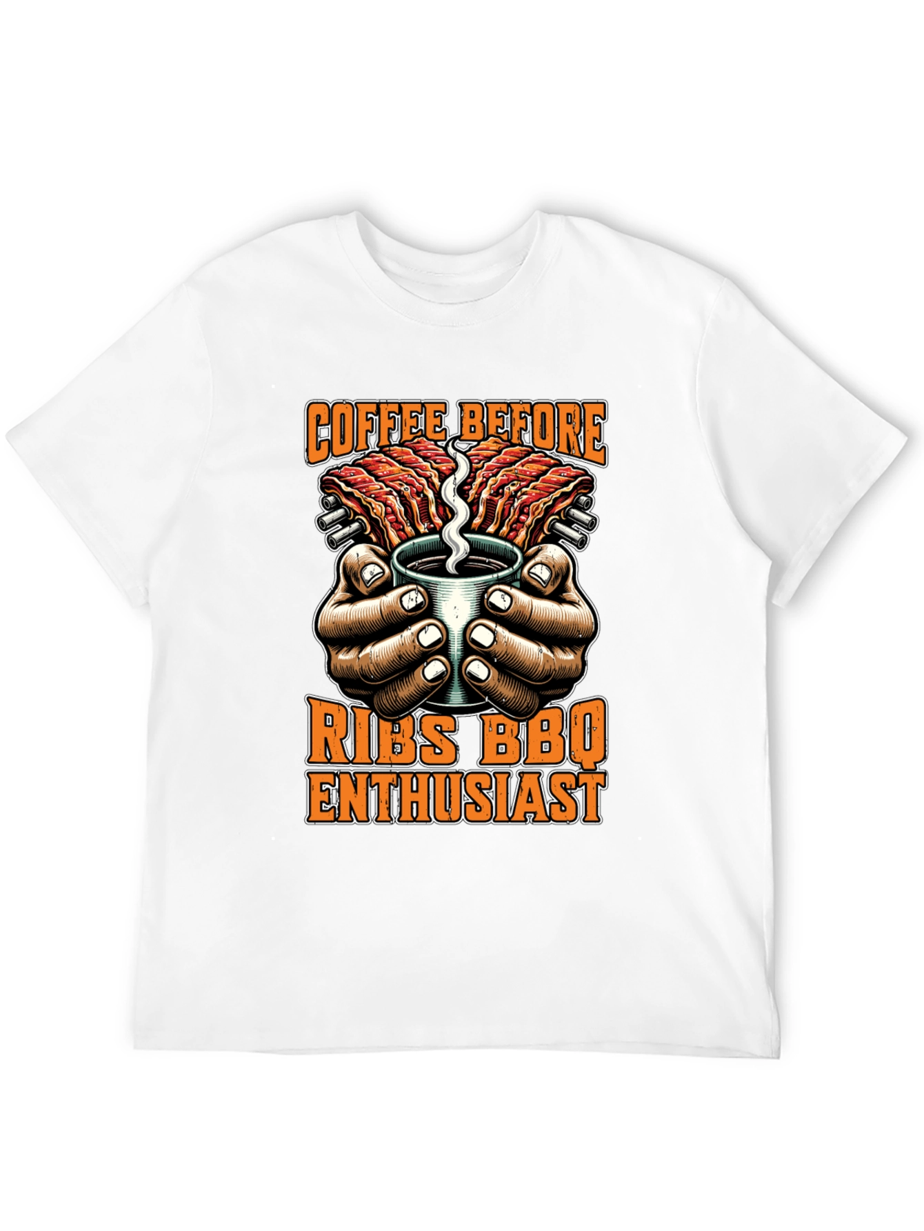 Coffee Before Ribs BBQ Enthusiast T-Shirt