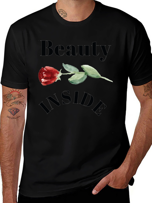Beauty Inside Rose Graphic T-Shirt