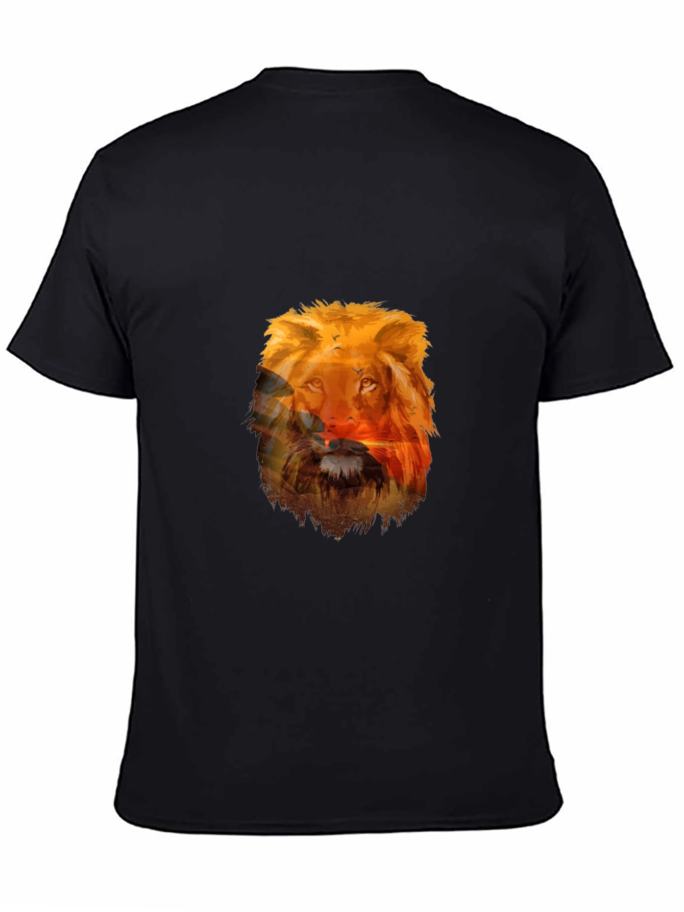 Lion Graphic Black T-Shirt
