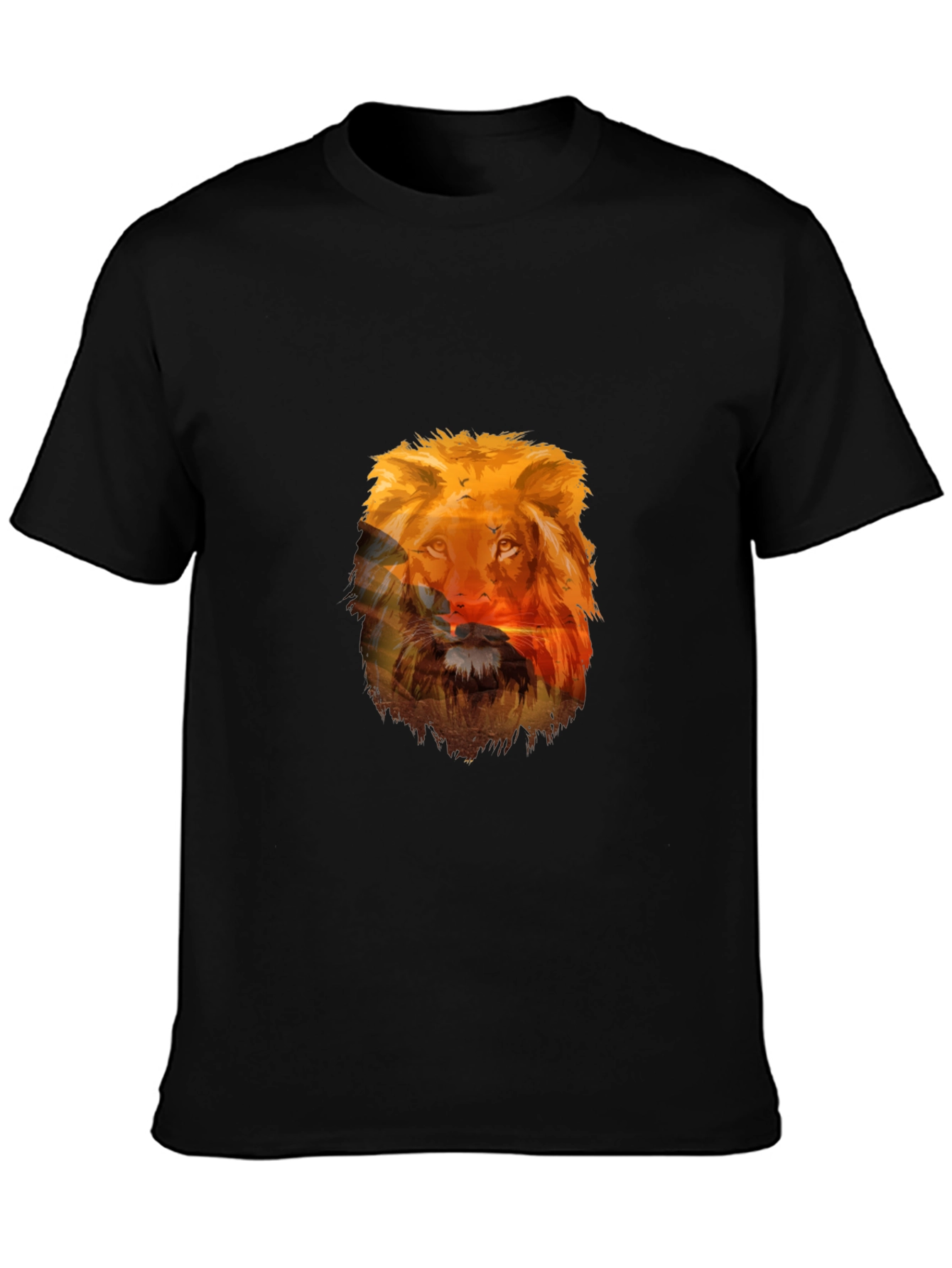 Lion Graphic Black T-Shirt