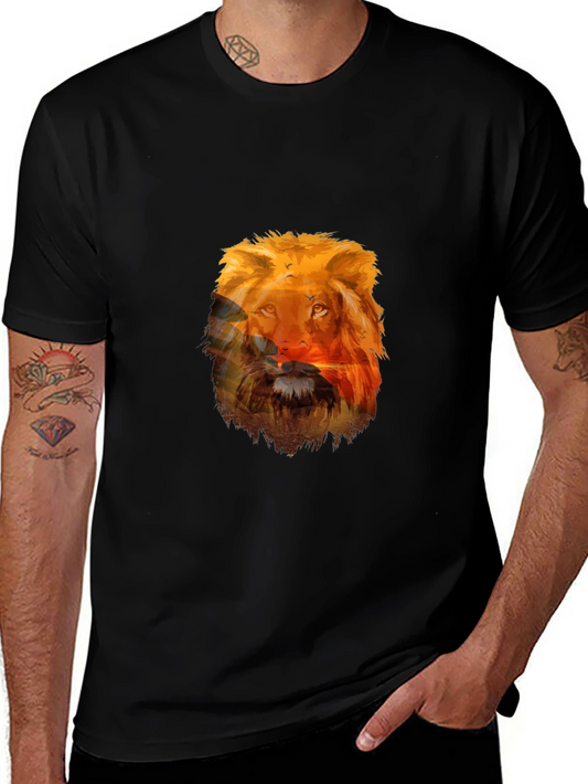 Lion Graphic Black T-Shirt