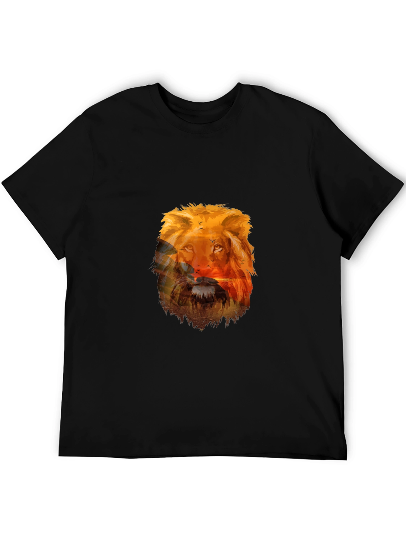Lion Graphic Black T-Shirt