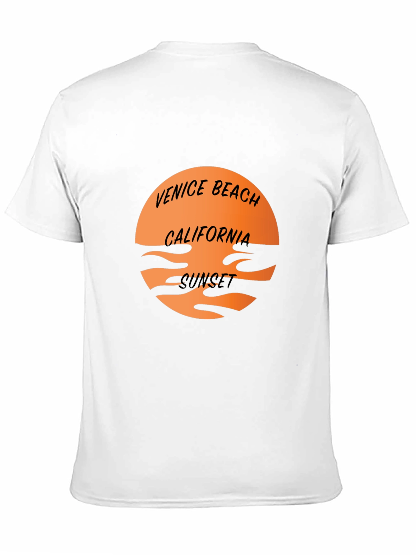 Venice Beach California Sunset Black T-Shirt