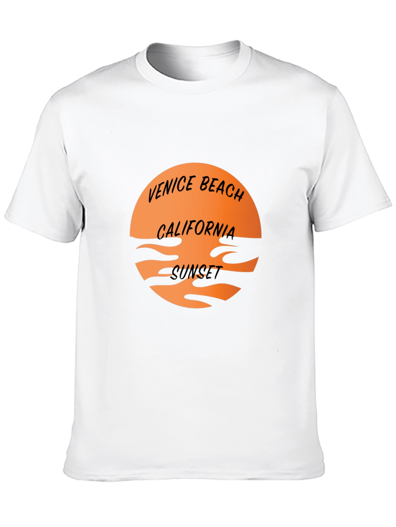 Venice Beach California Sunset Black T-Shirt