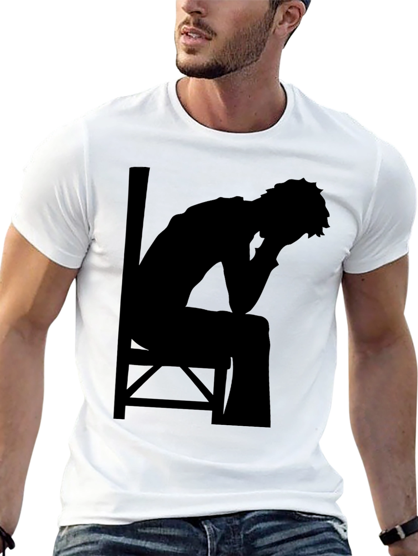 Silhouette T-Shirt - Man in Chair