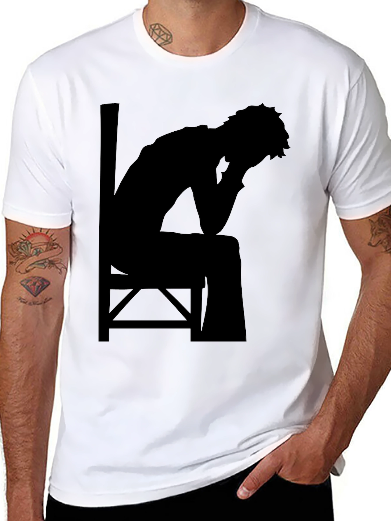 Silhouette T-Shirt - Man in Chair