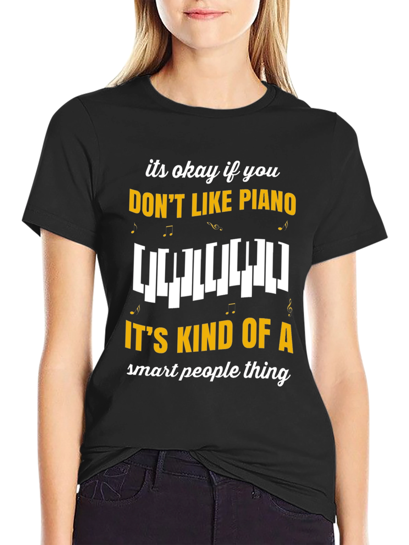 Funny Piano T-Shirt - Smart People Music Tee