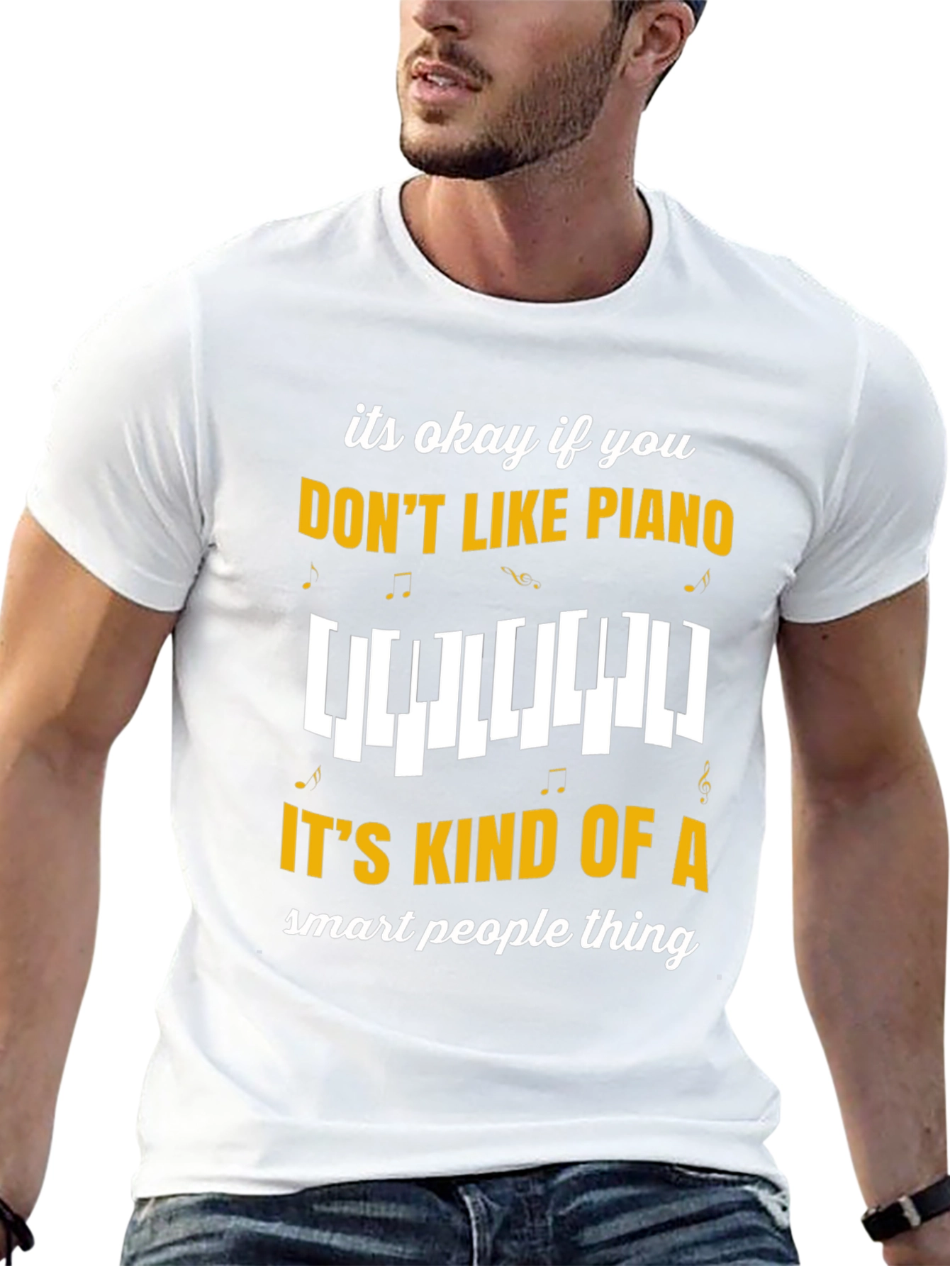 Funny Piano T-Shirt - Smart People Music Tee