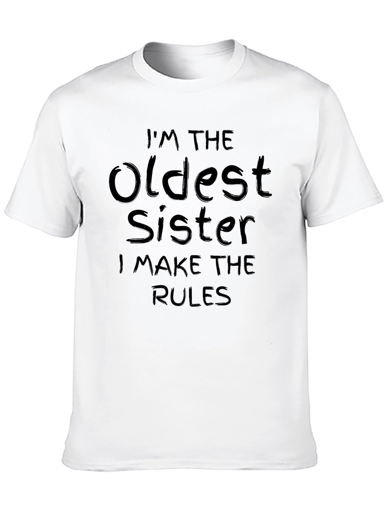 Oldest Sister Rules Black T-Shirt