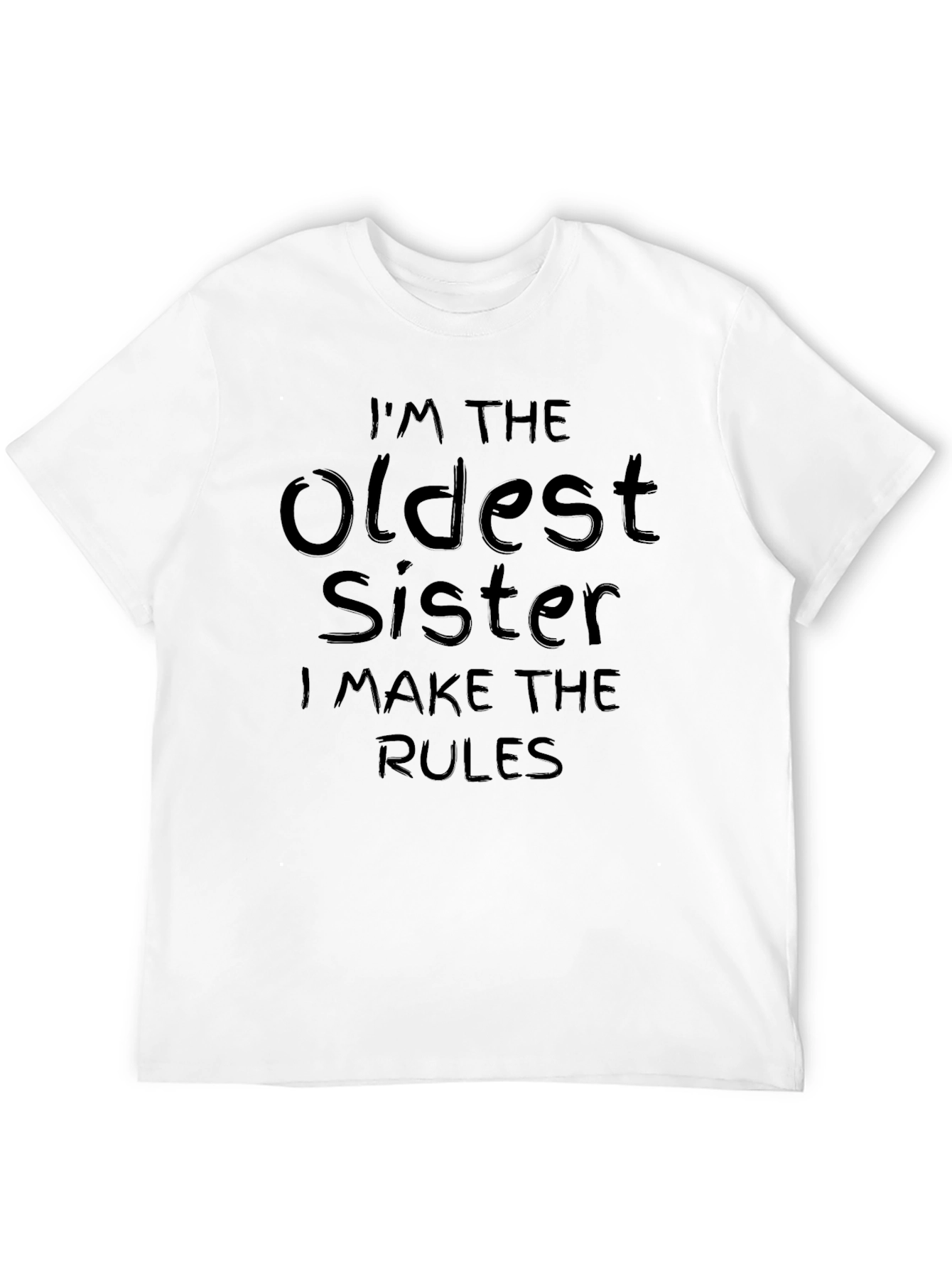 Oldest Sister Rules Black T-Shirt