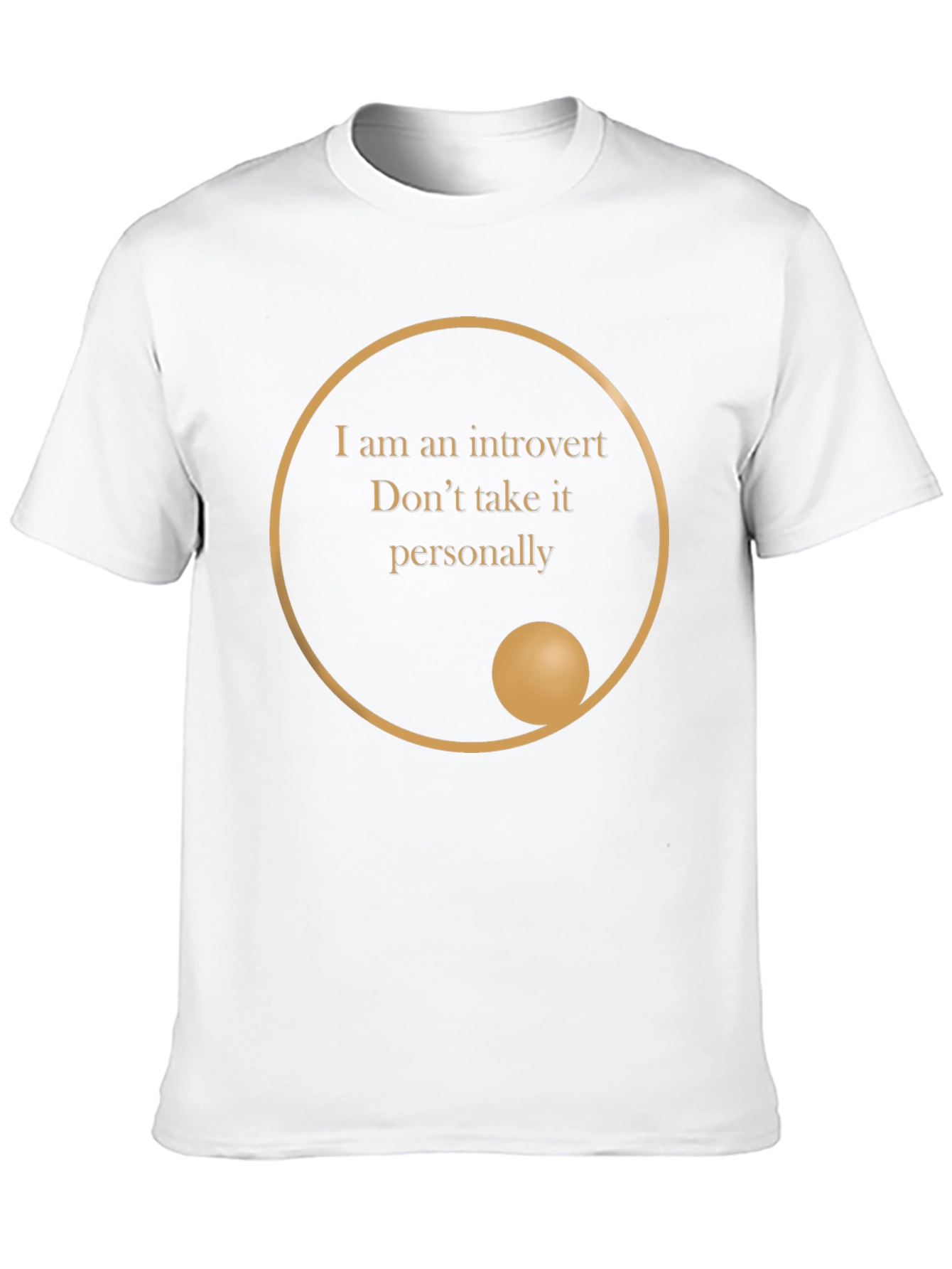 Introvert Statement T-Shirt - Black Crew Neck Tee