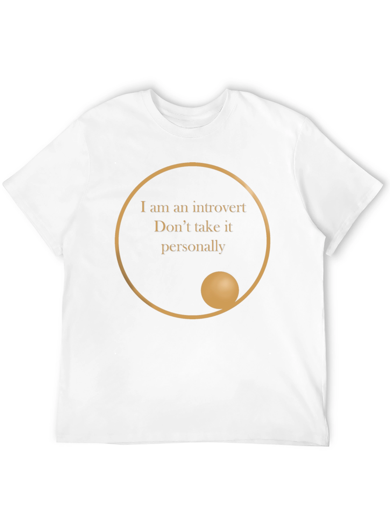 Introvert Statement T-Shirt - Black Crew Neck Tee