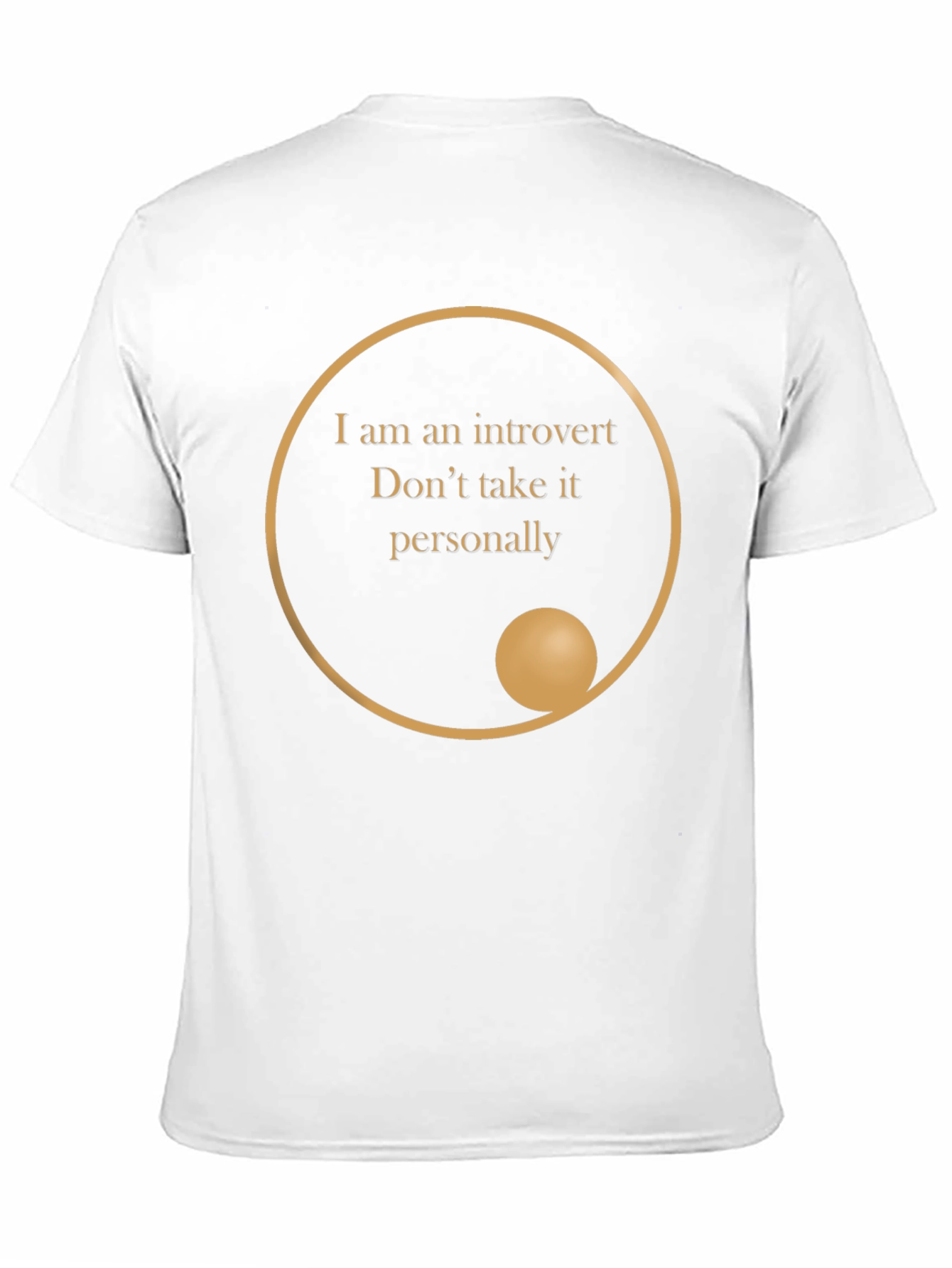 Introvert Statement T-Shirt - Black Crew Neck Tee