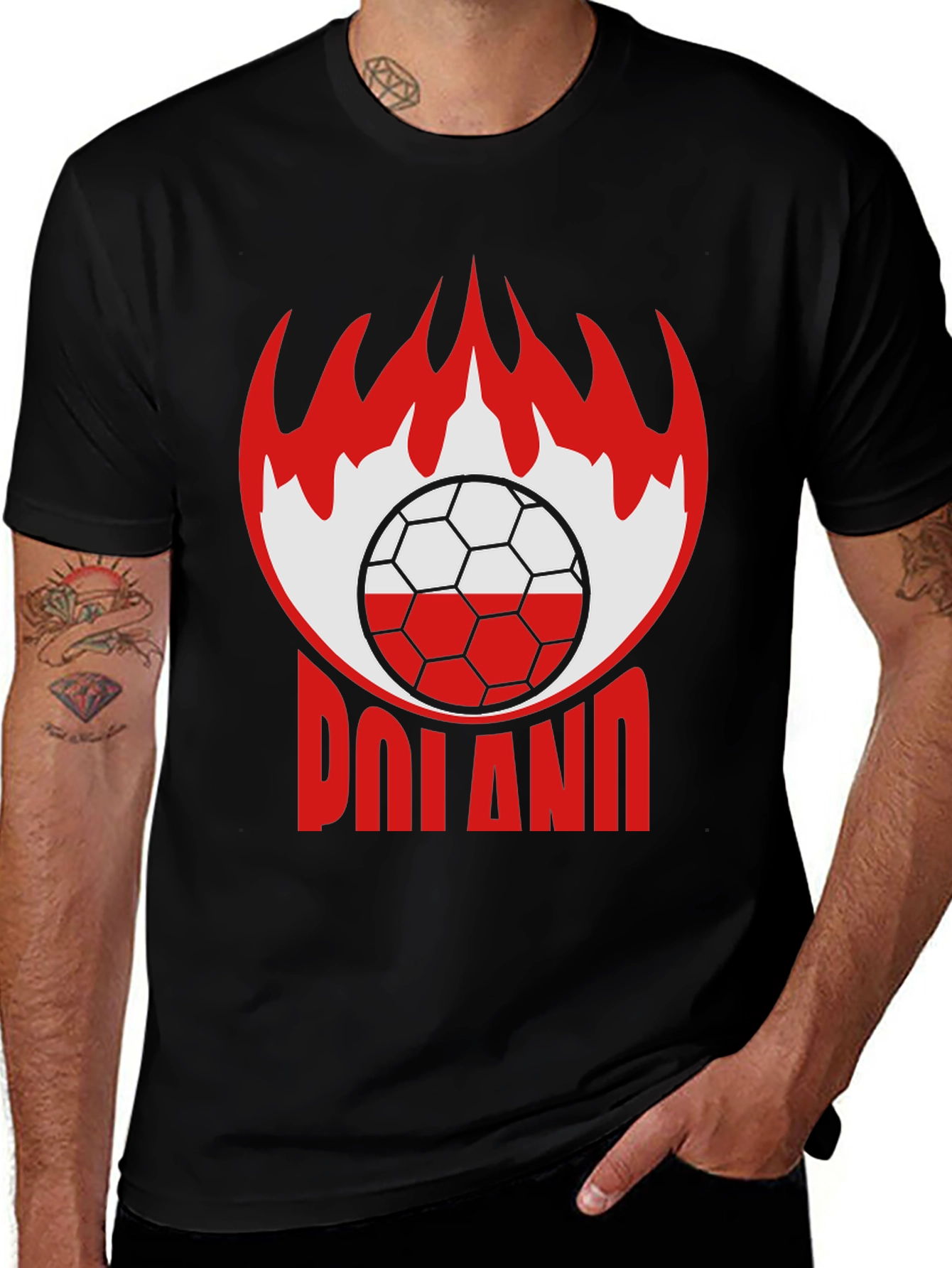 Poland Soccer Graphic Tee