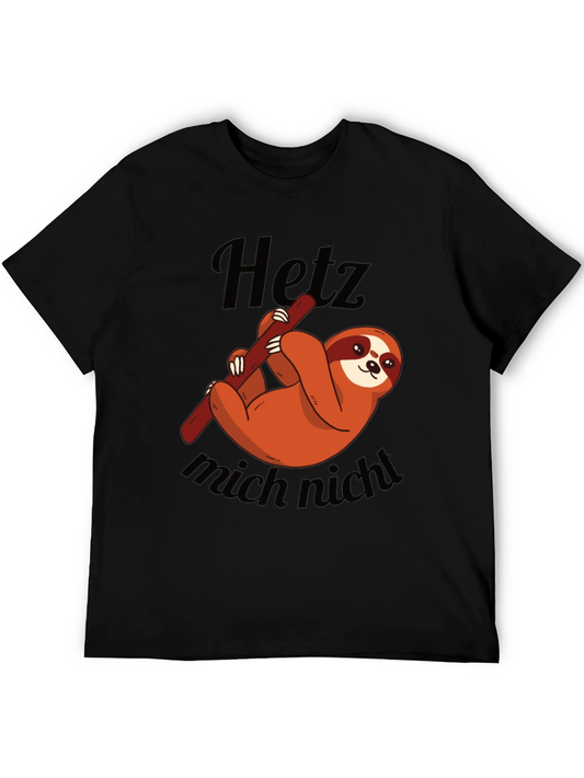 Cute Sloth Graphic Tee - Hetz mich nicht