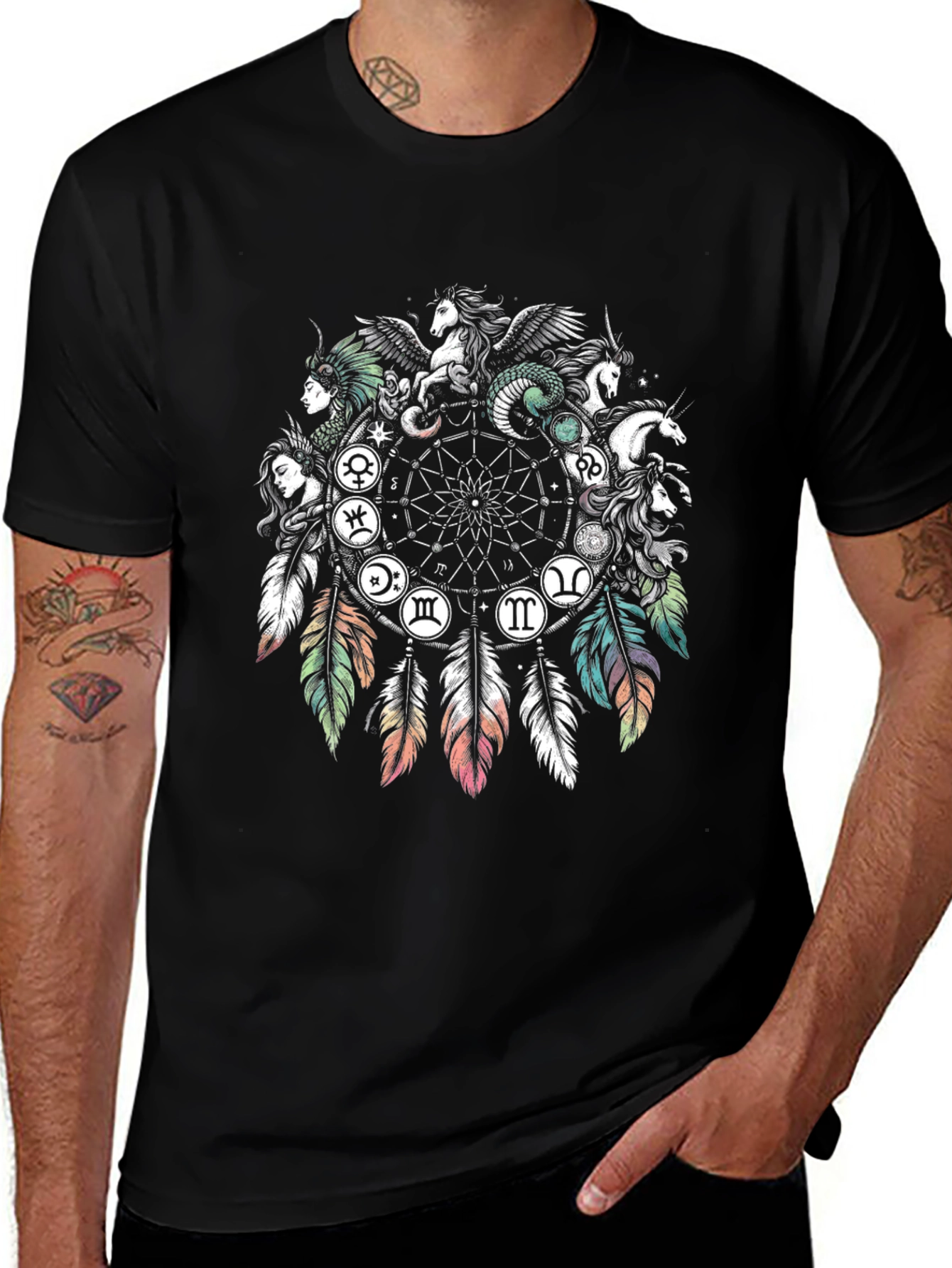 Dreamcatcher Zodiac Graphic T-Shirt