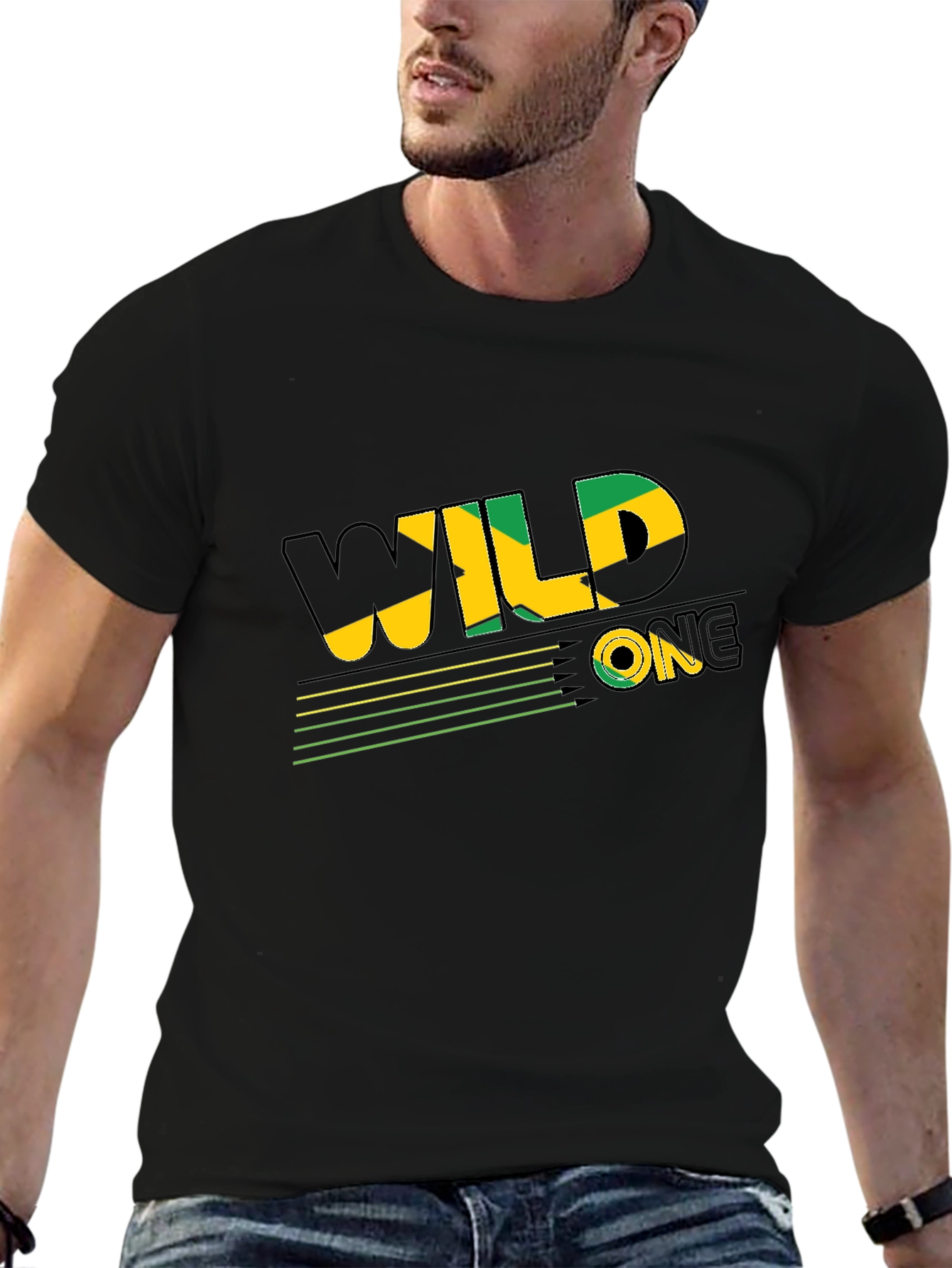 Wild One Jamaica Style Black T-Shirt
