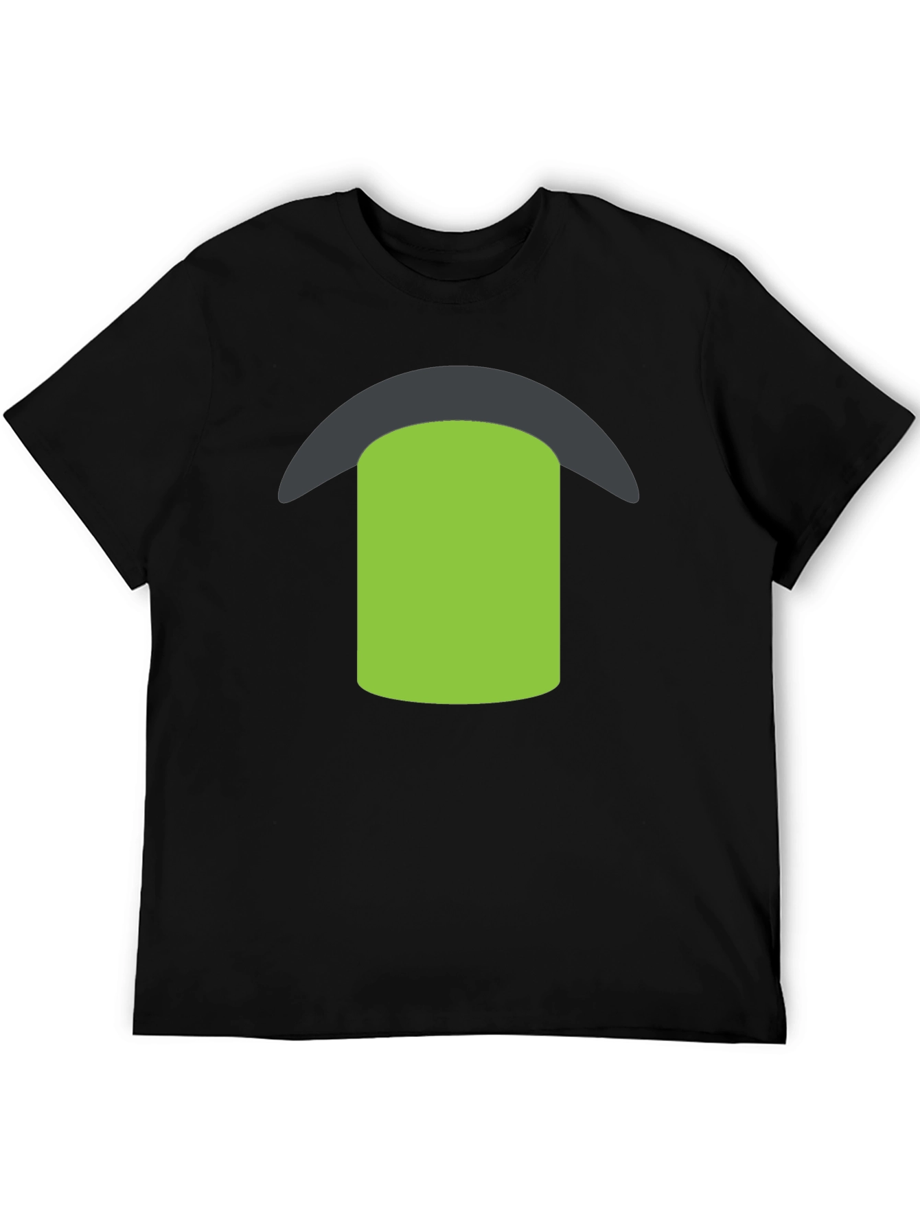 Black Tee with Green & Gray Graphic
