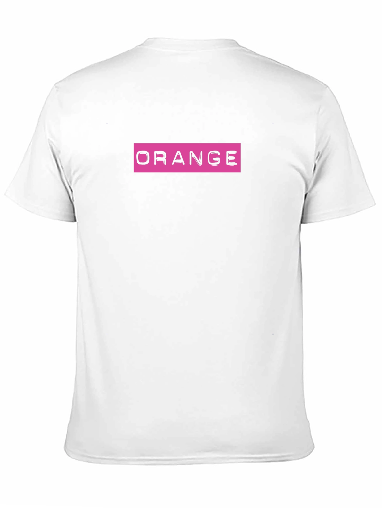 Trendy Orange Graphic Print Black T-Shirt
