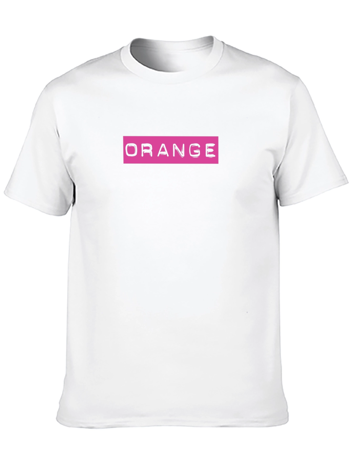 Trendy Orange Graphic Print Black T-Shirt
