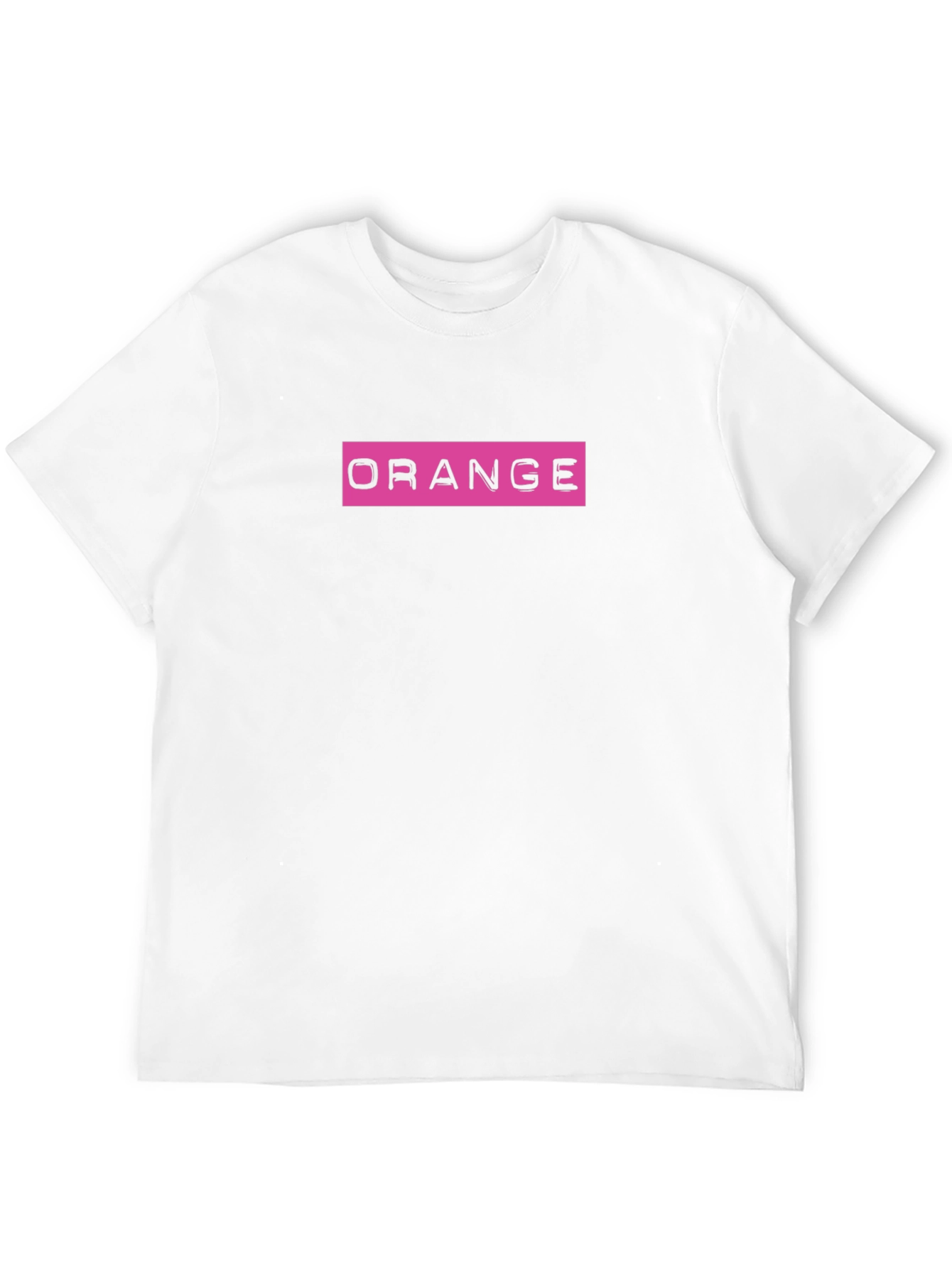 Trendy Orange Graphic Print Black T-Shirt