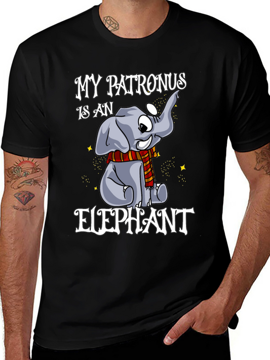 My Patronus Is An Elephant Black T-Shirt