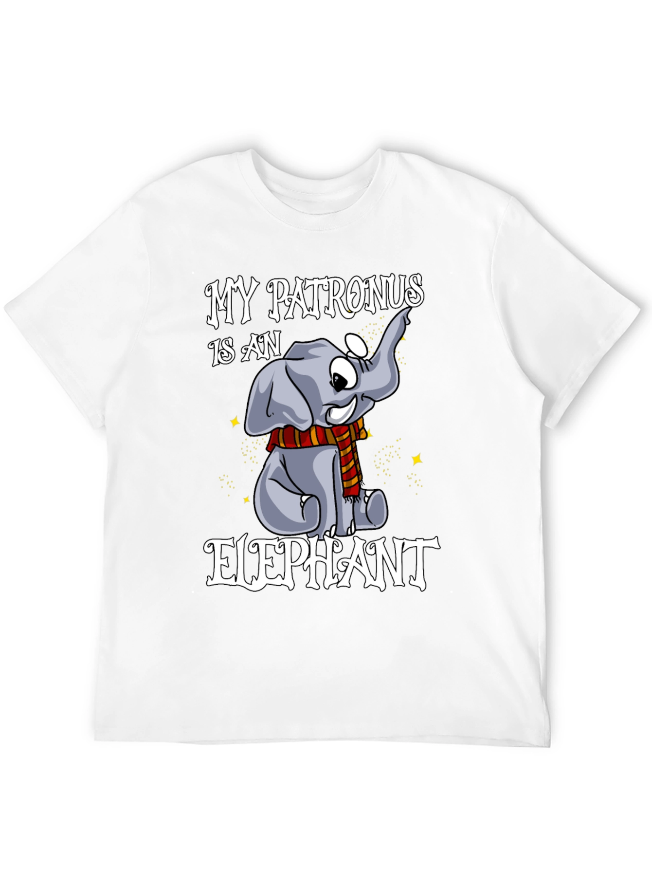 My Patronus Is An Elephant Black T-Shirt