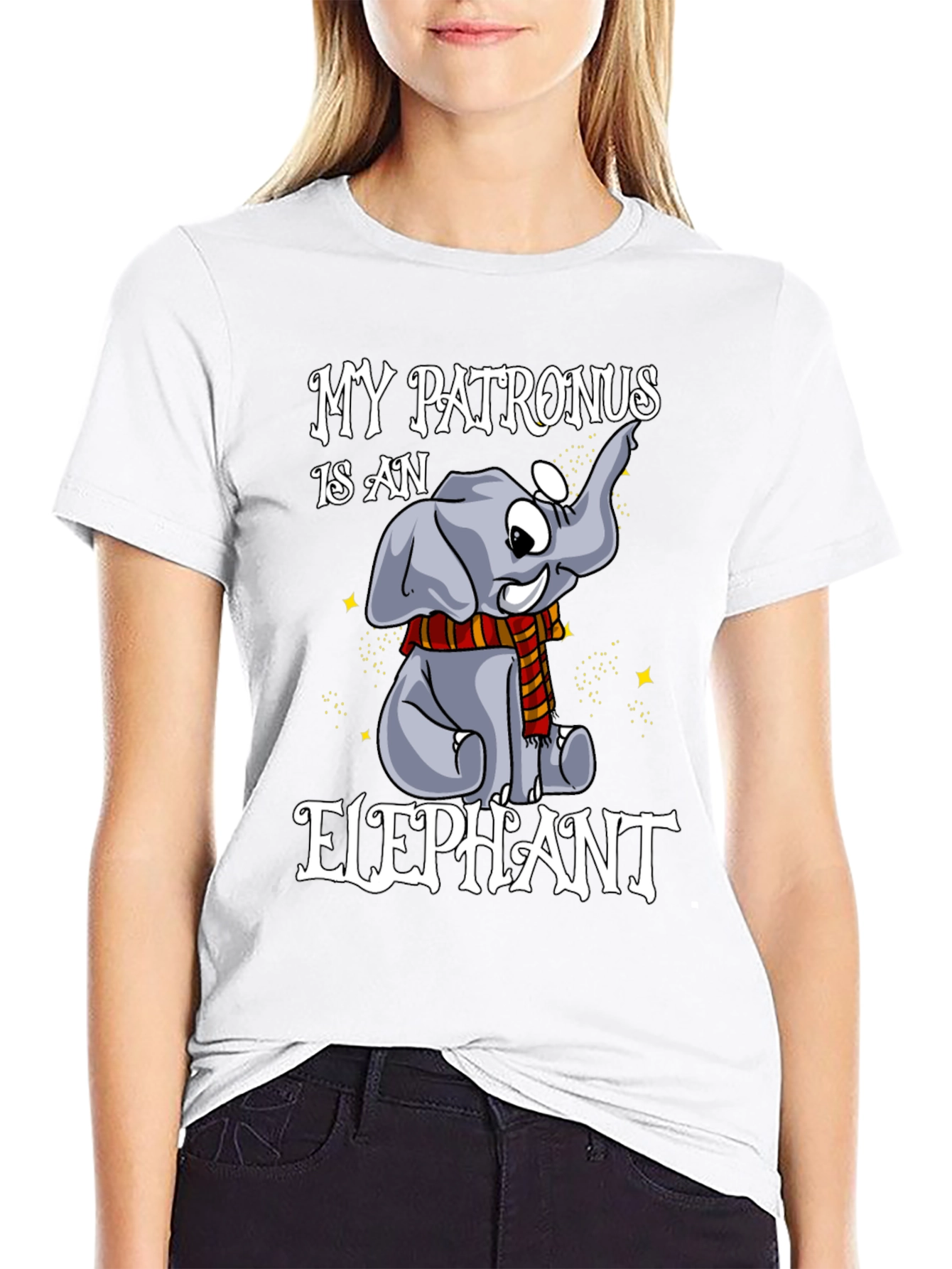 My Patronus Is An Elephant Black T-Shirt