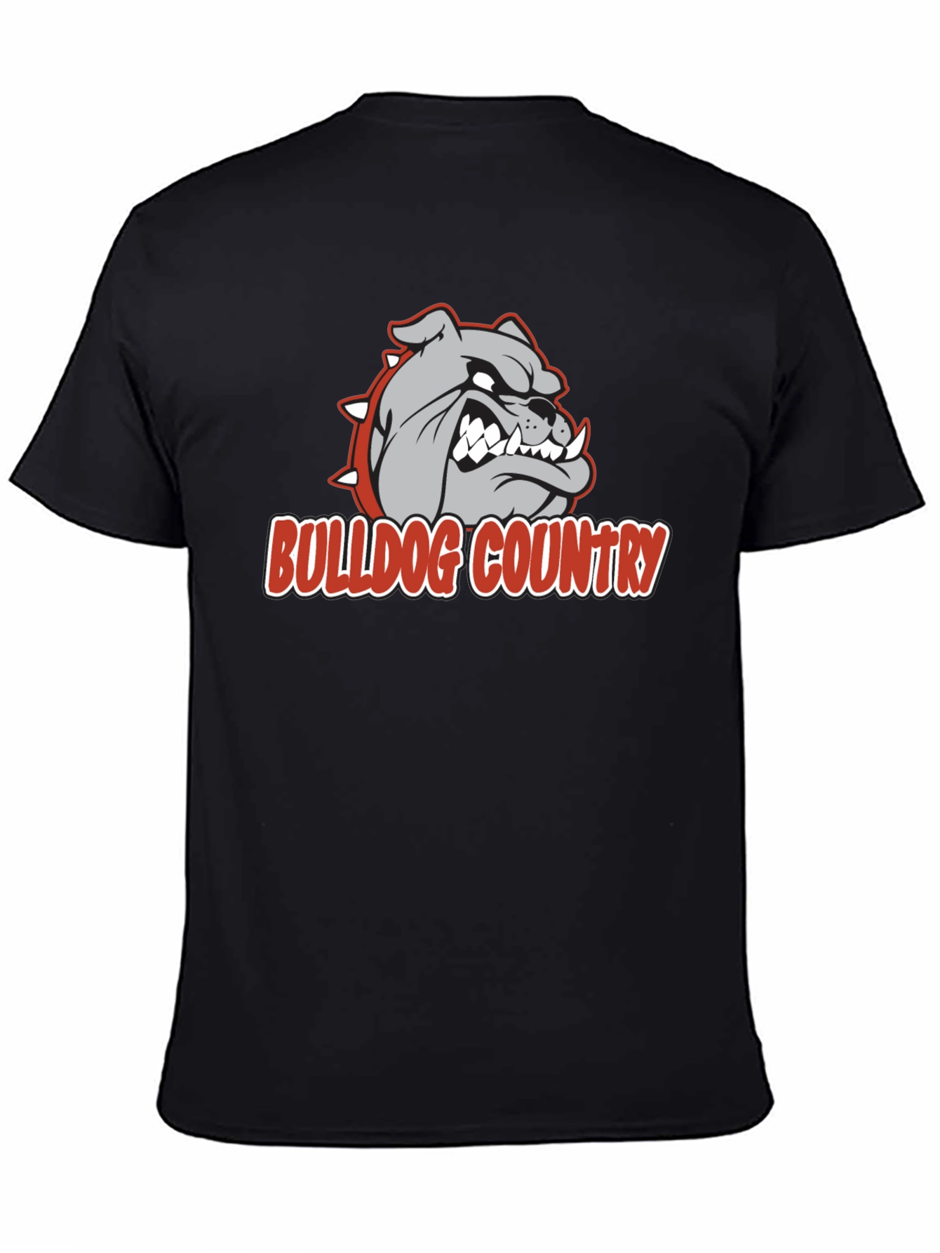 Bulldog Country Graphic T-Shirt - Black Cotton Tee