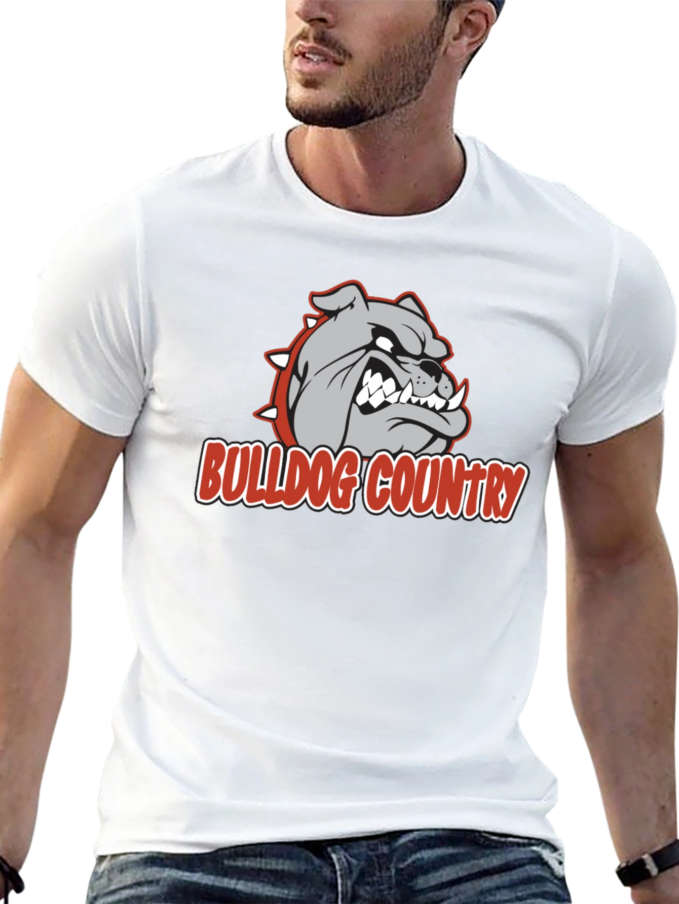 Bulldog Country Graphic T-Shirt - Black Cotton Tee