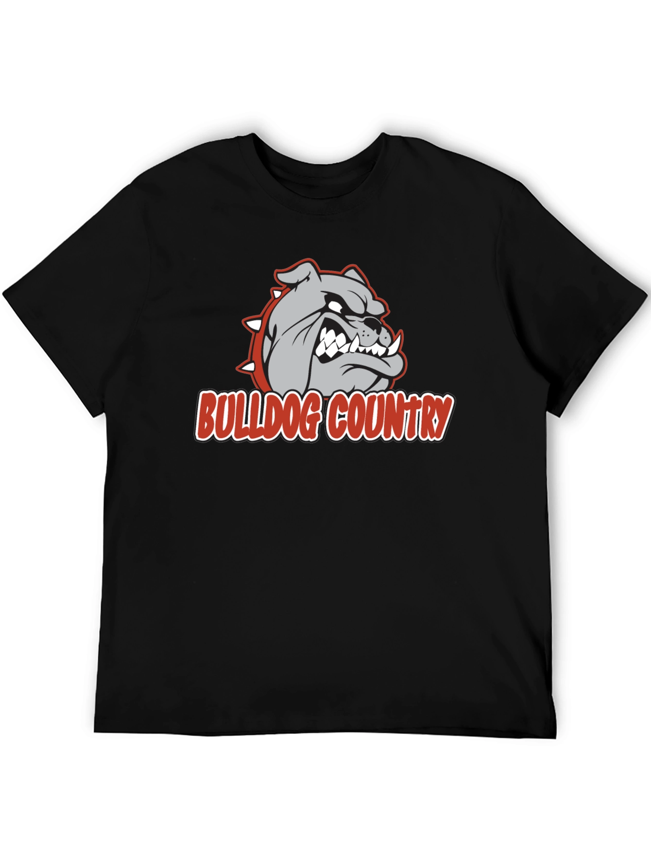 Bulldog Country Graphic T-Shirt - Black Cotton Tee