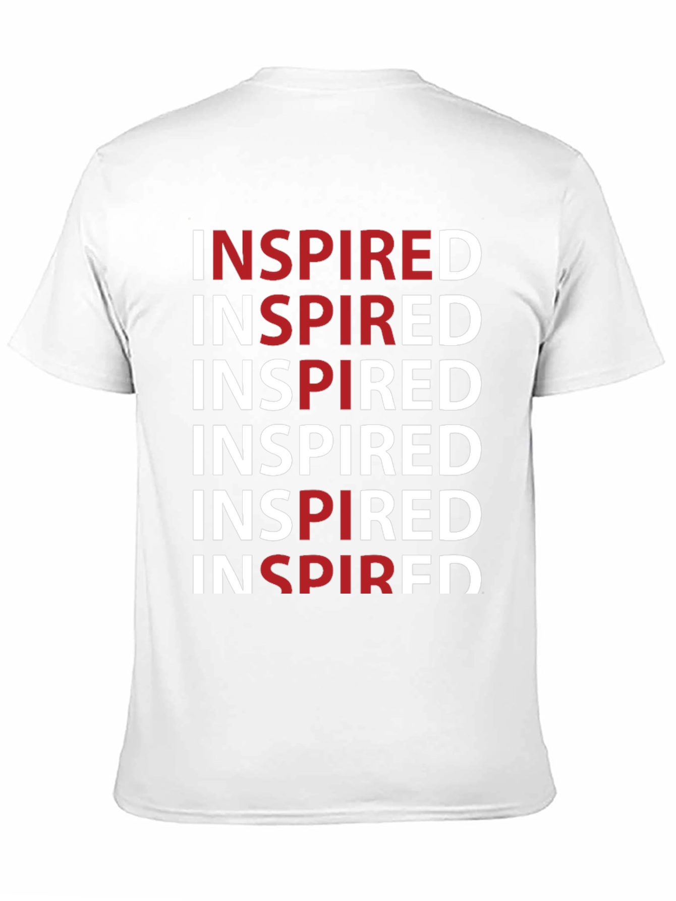 Inspired Graphic Print Crew Neck Tee - Black