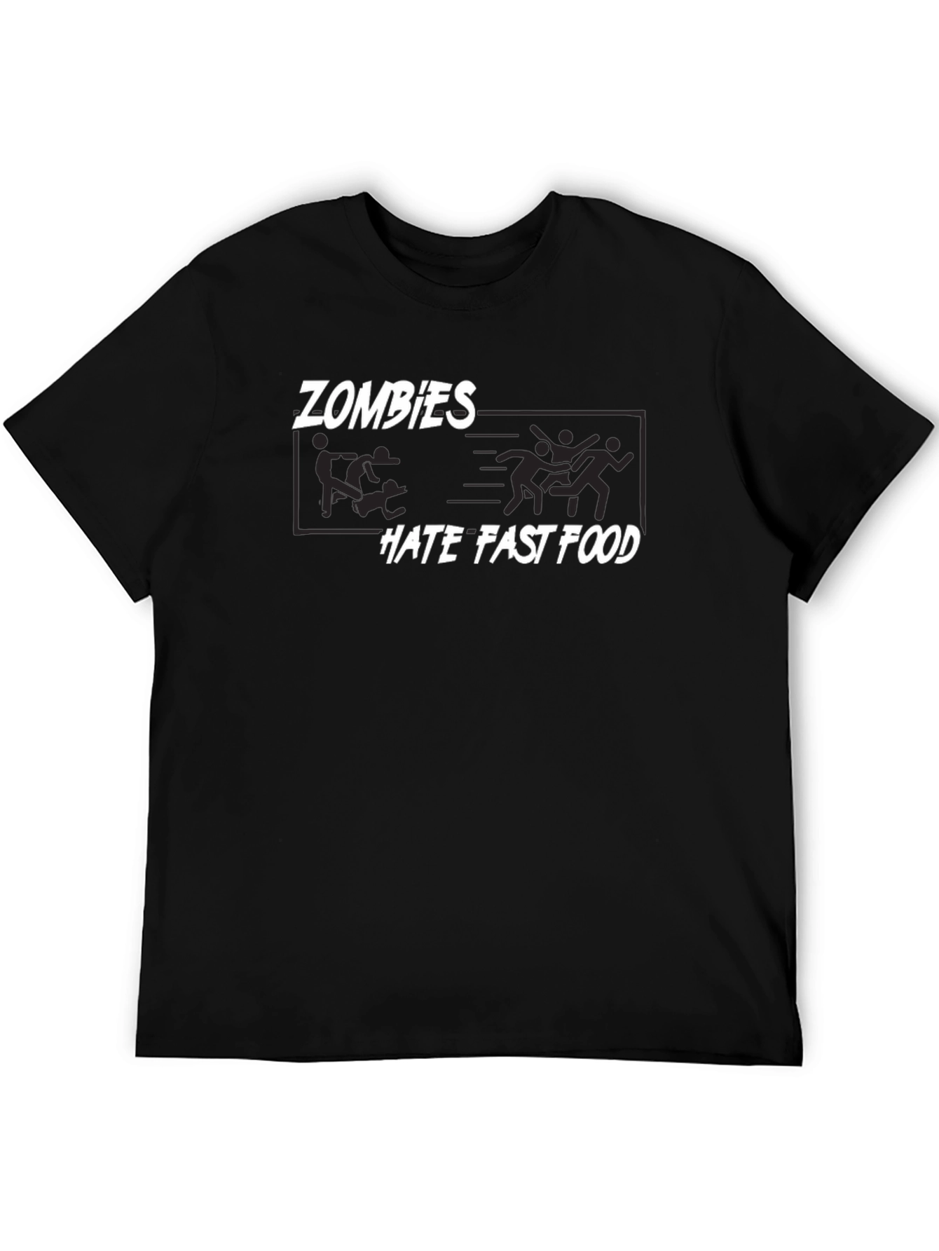 Zombies Hate Fast Food Graphic T-Shirt
