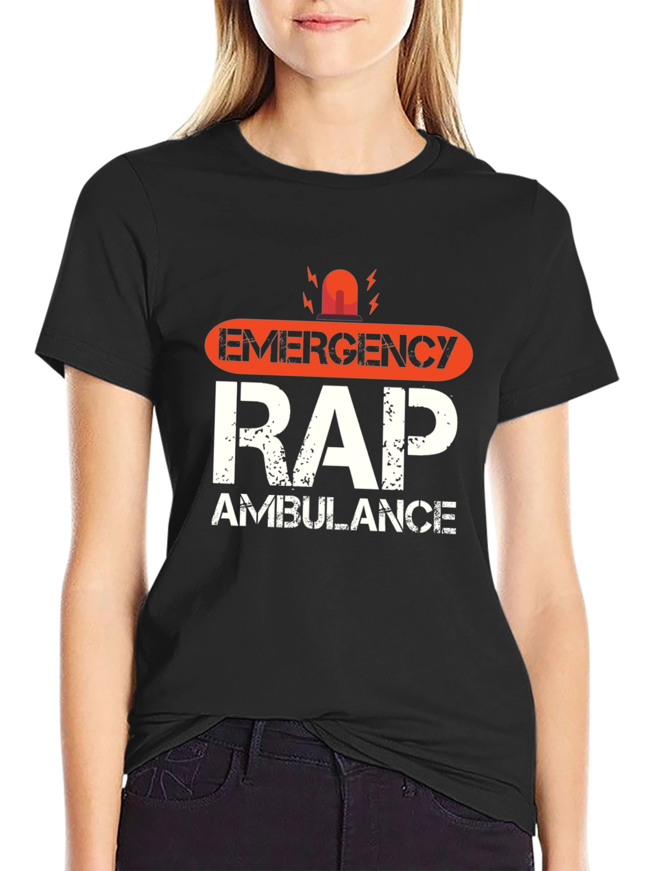 Emergency Rap Ambulance Graphic T-Shirt